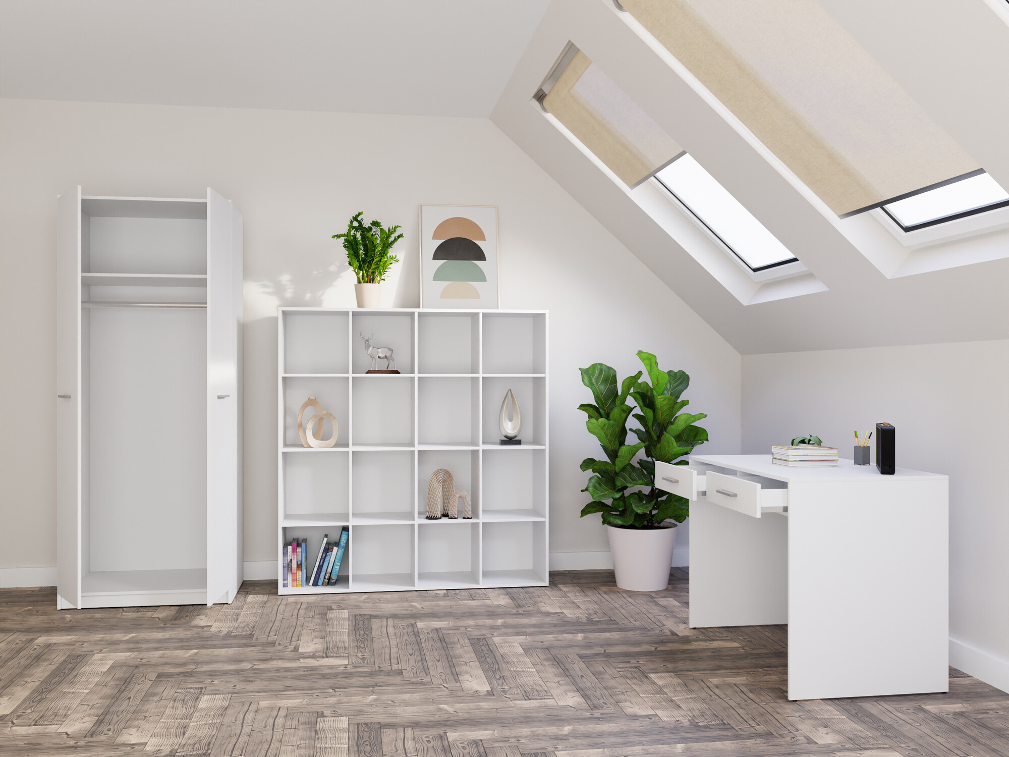 Kotitoimistosetti Novsore 166 (Valkoinen)