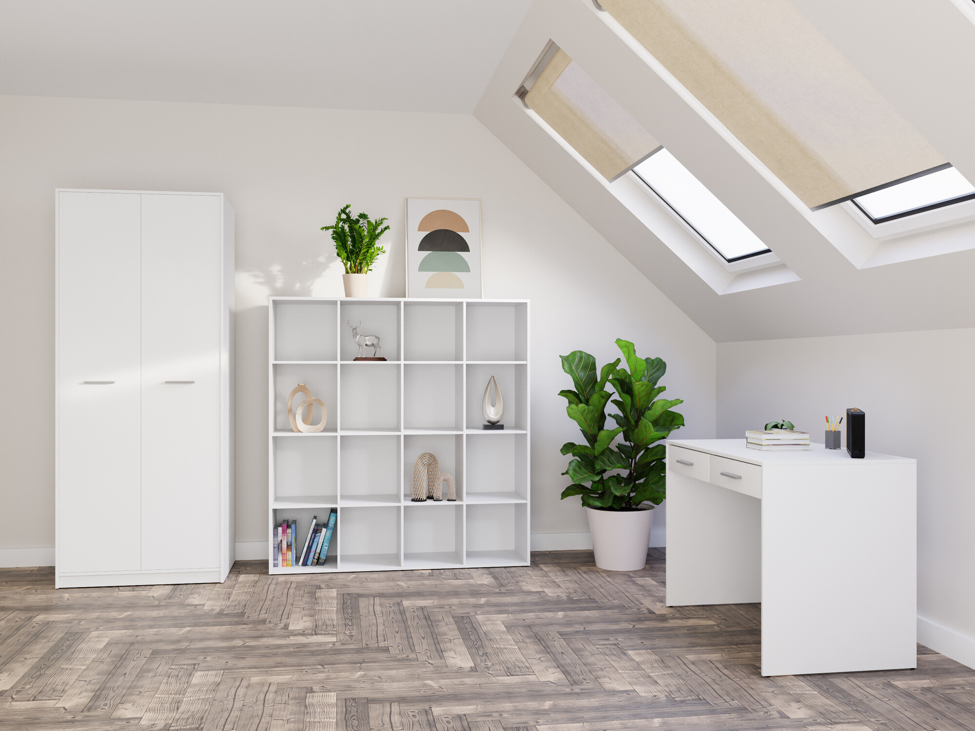 Kotitoimistosetti Novsore 166 (Valkoinen)