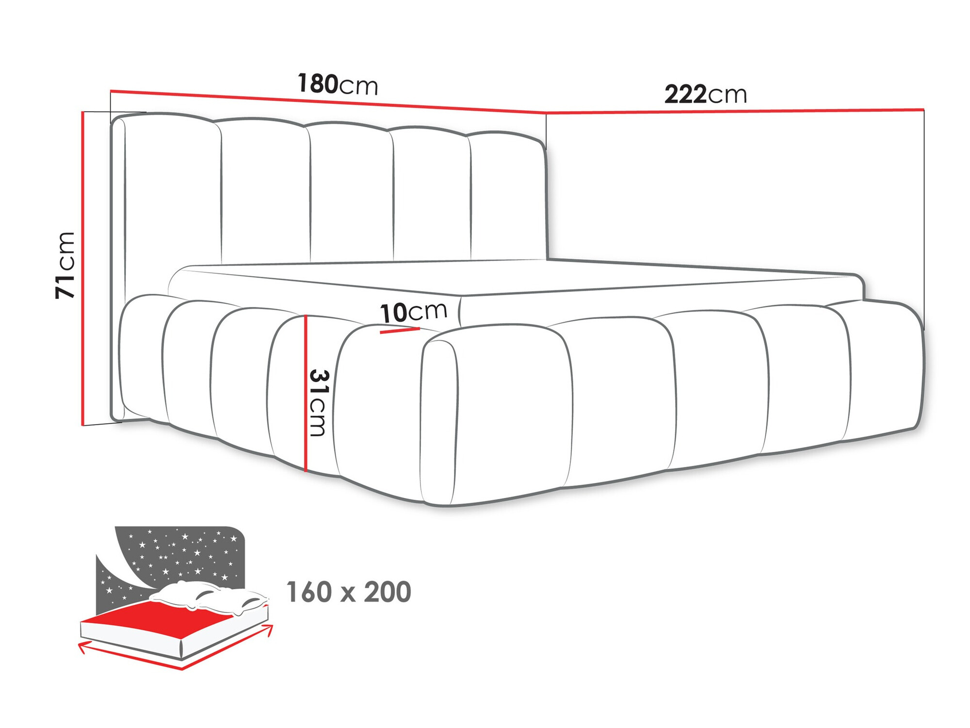 Sänky TrendyNest 113 (Abriamo 14)