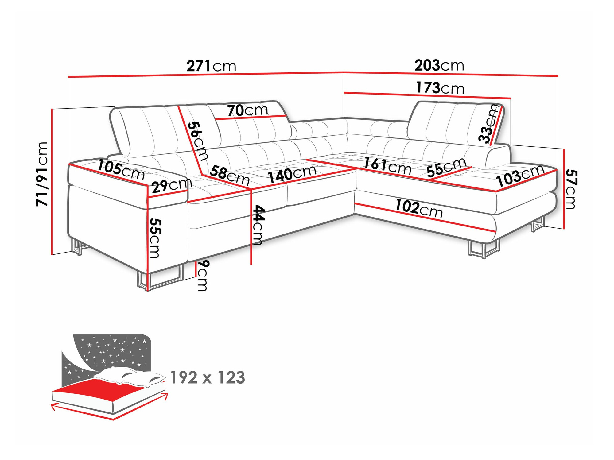 Kulmasohva Comfivo 232 (Flow 06)