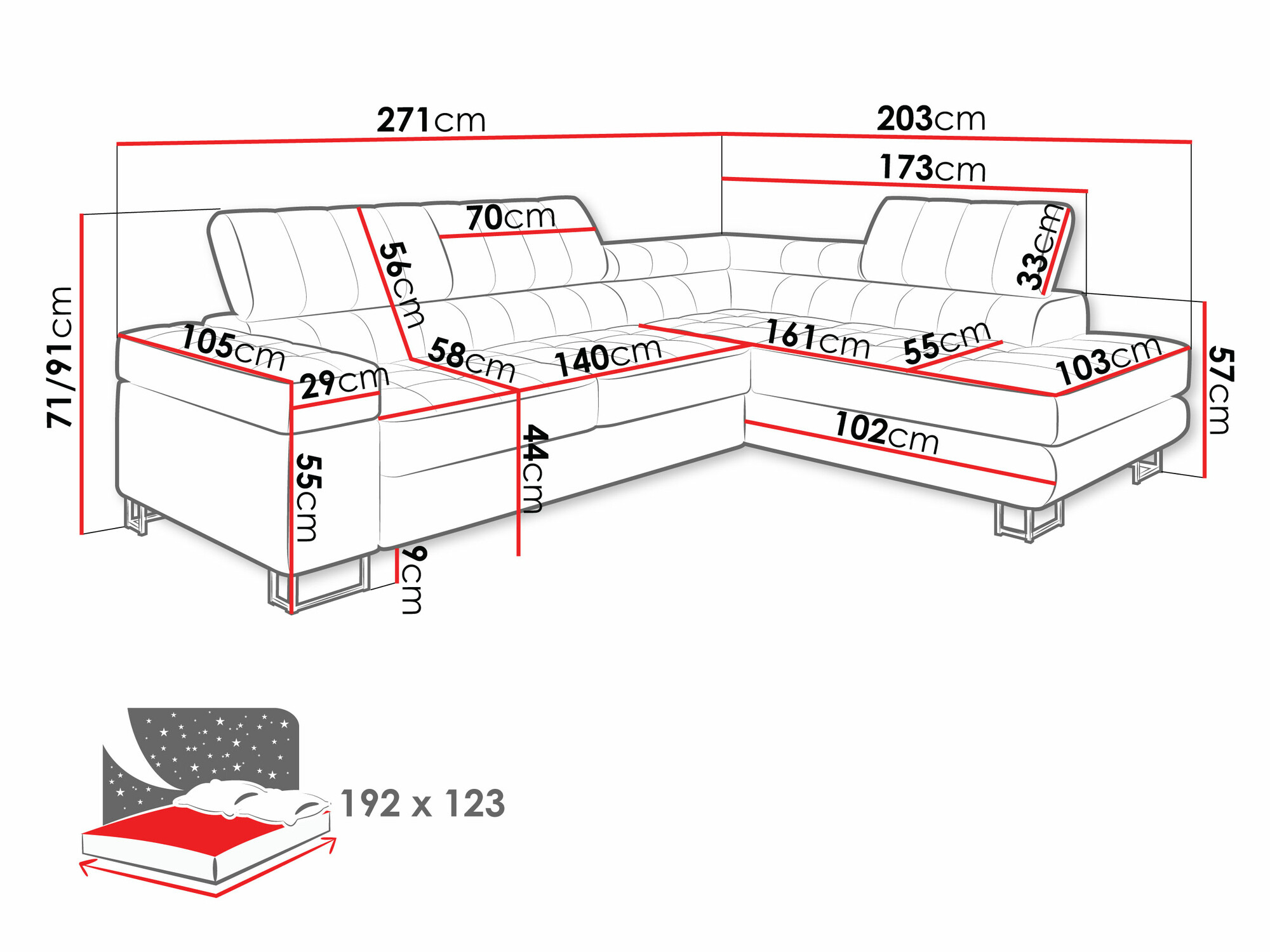 Kulmasohva Comfivo Anima (Fresh 13)