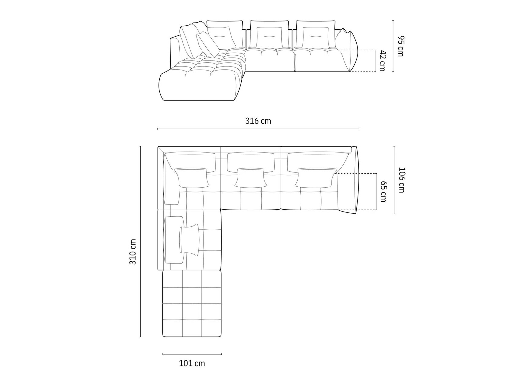 Moduulikulmasohva Benorli 104 (City 05)