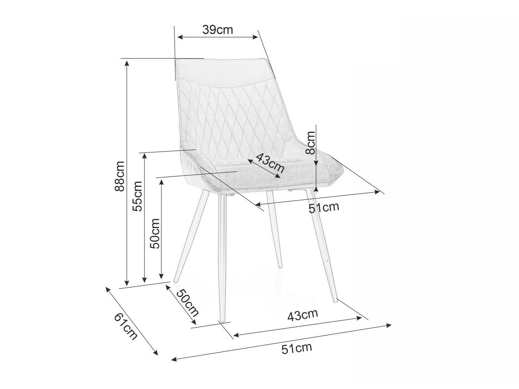 Tuoli Detroit 732 (Sininen)
