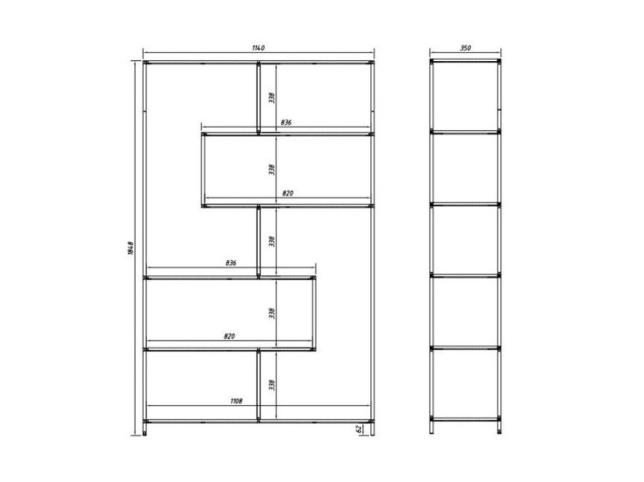 Hylly Norsica Sevferi 134 (Villi tammi + Musta)