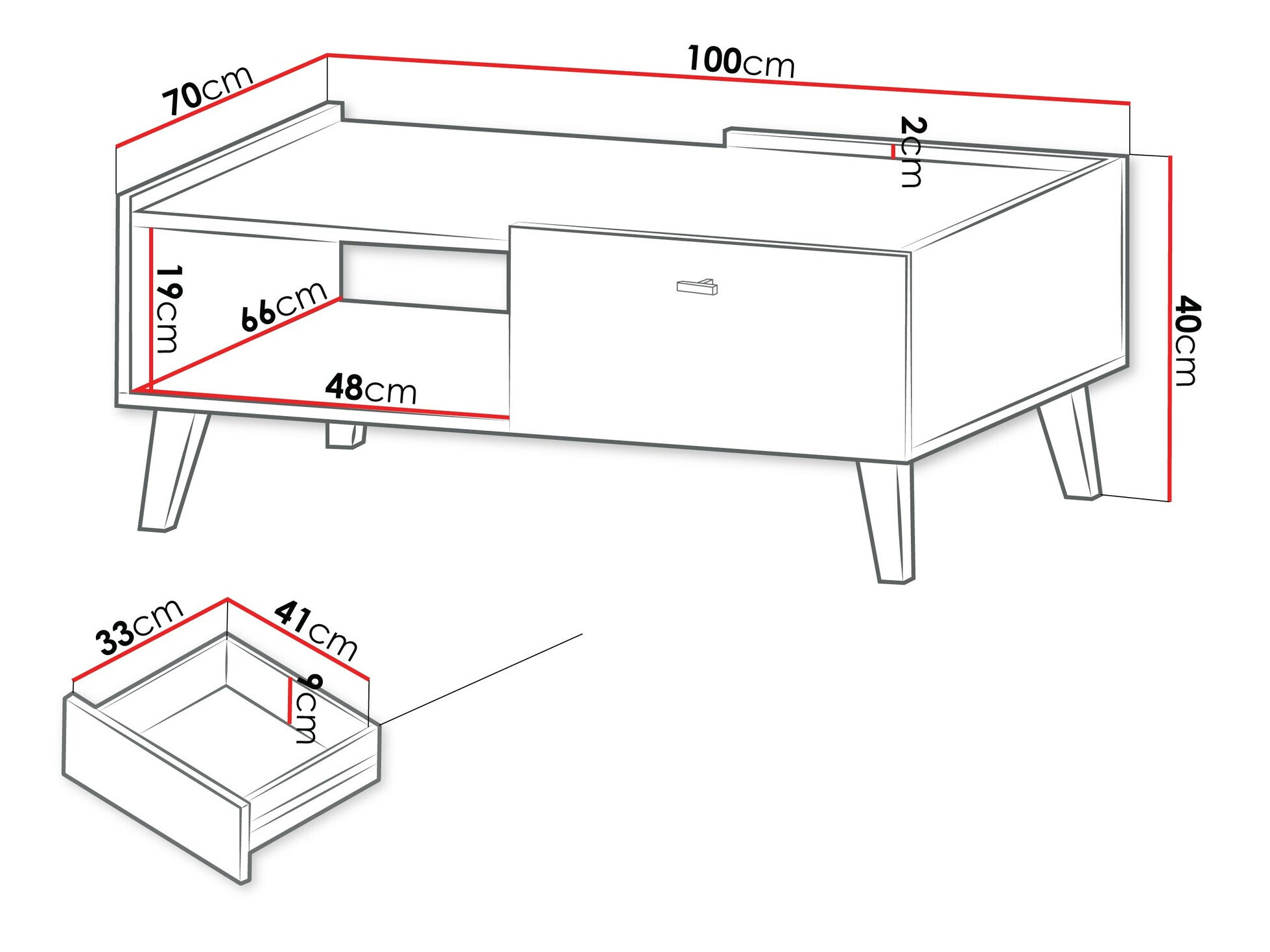 Sohvapöytä Comfivo Hedera