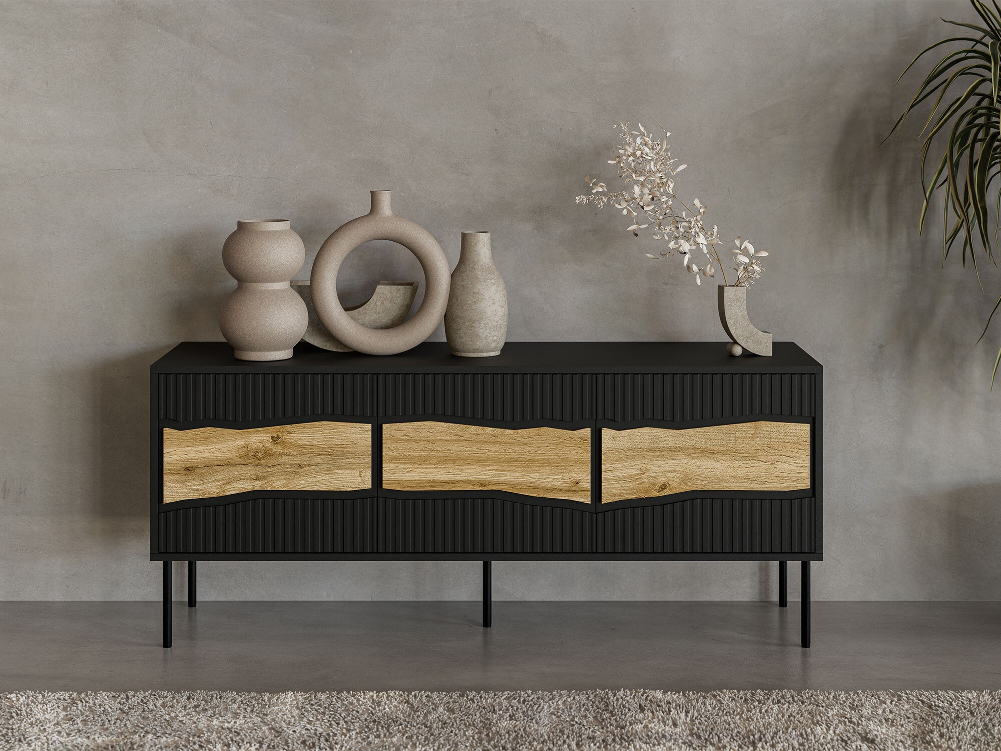 TV-taso Monevare 103 (Musta + Wotan tammi)