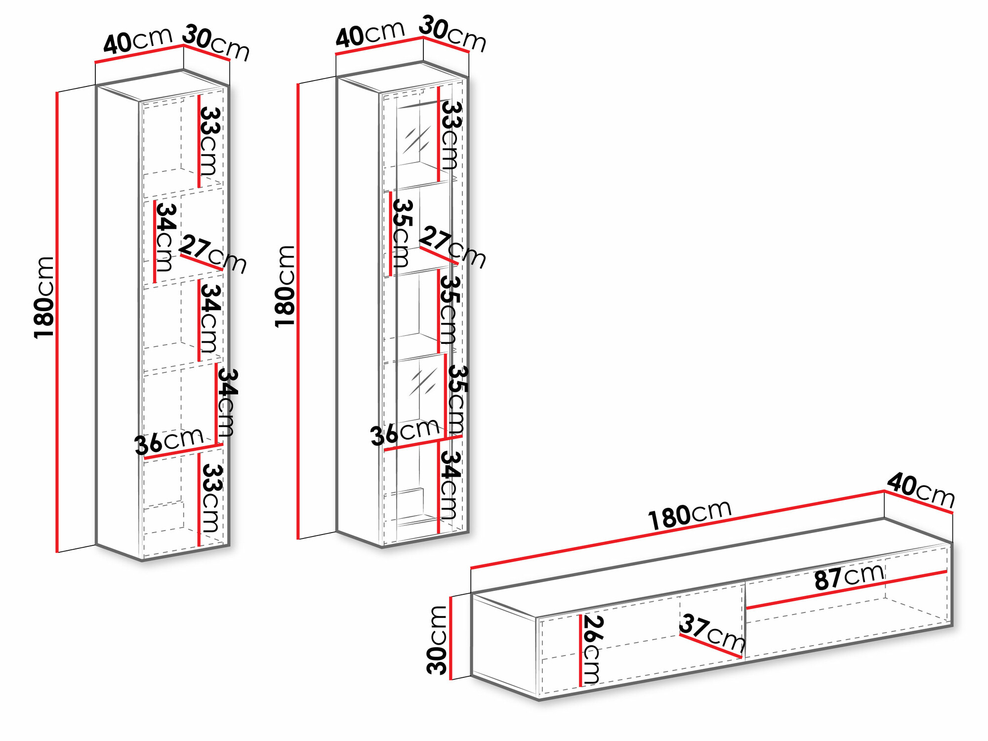 Olohuonesetti Vilrin I (Valkoinen + Kiiltävä valkoinen)