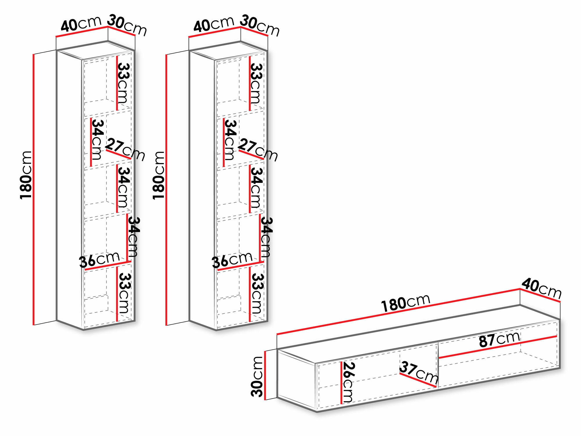 Olohuonesetti Vilrin II (Valkoinen + Kiiltävä valkoinen)