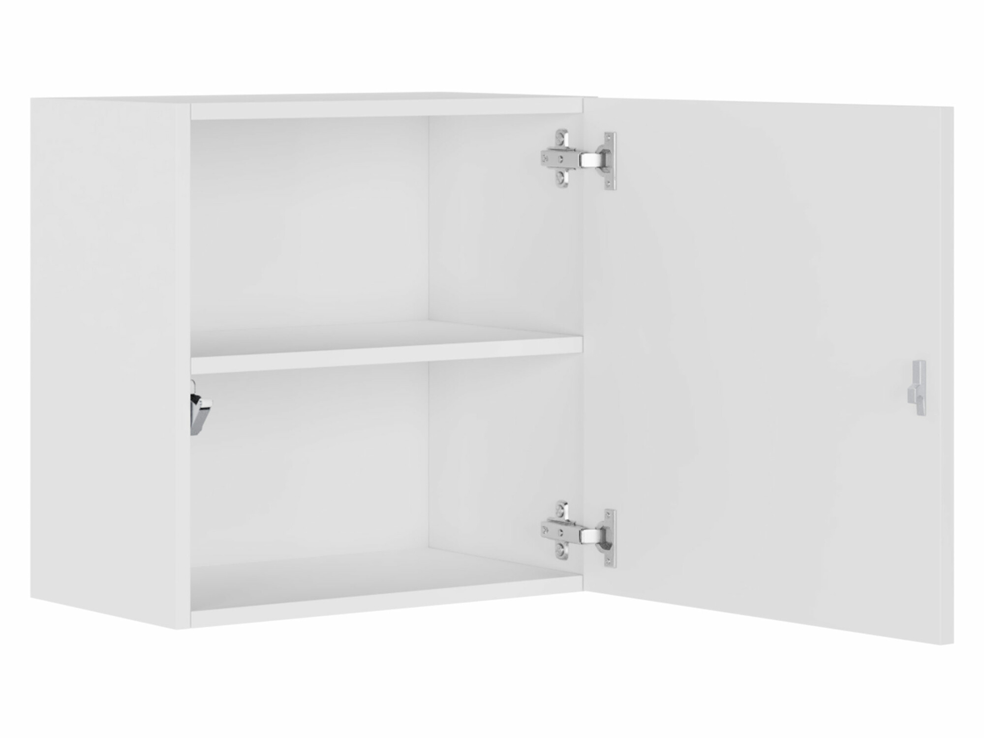 Seinäkaappi Vilrin I (Valkoinen + Kiiltävä valkoinen)