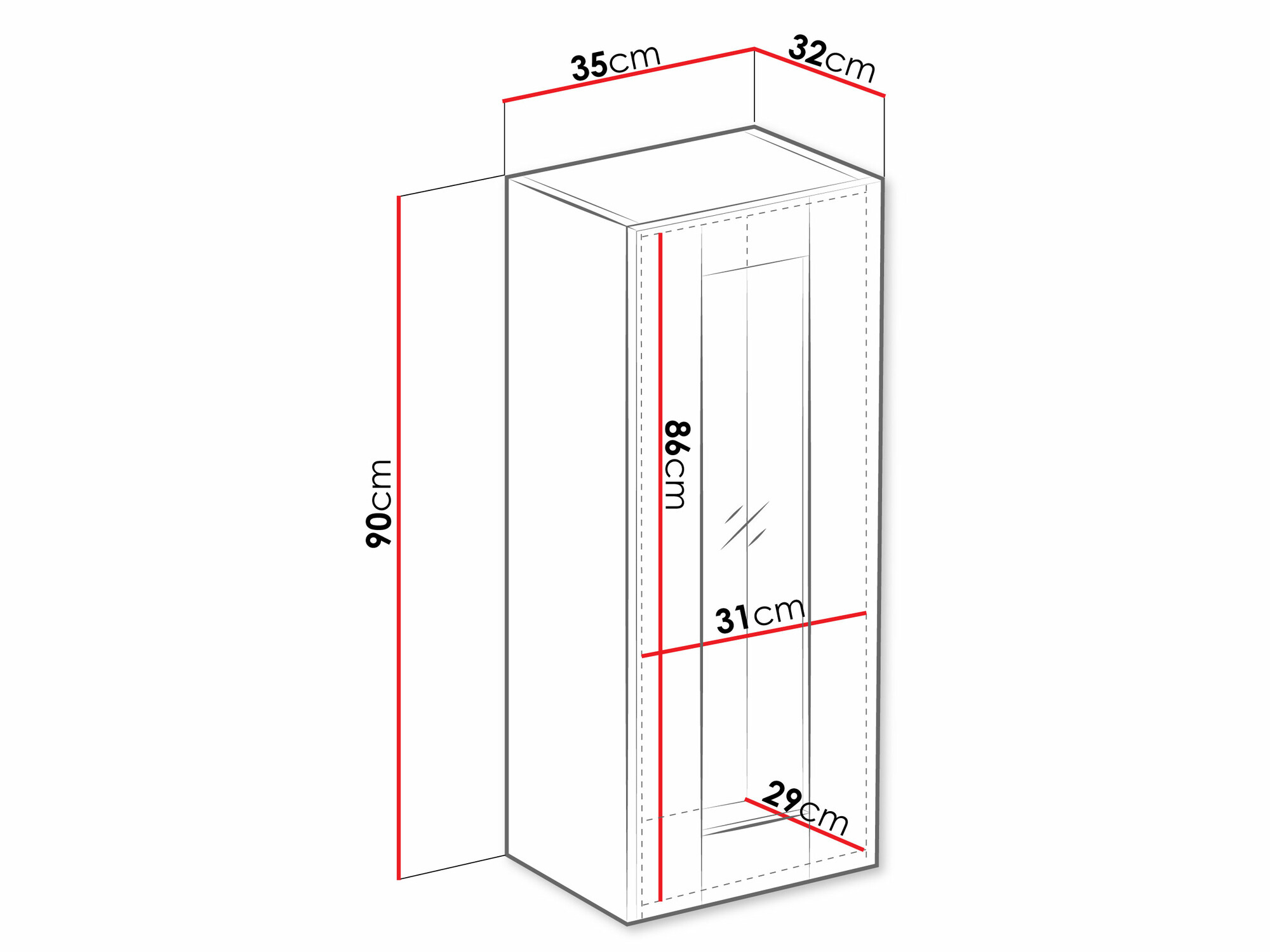 Seinäkaappi Vilrin VII (Musta + Wotan tammi)