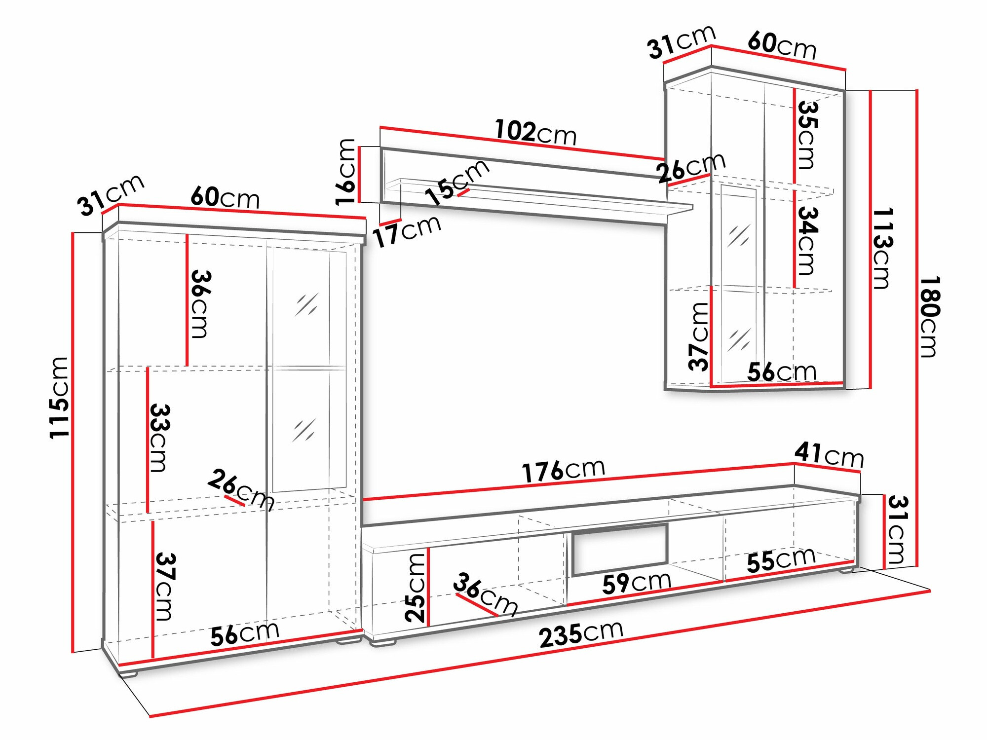 Olohuonesetti Genio (Valkoinen)