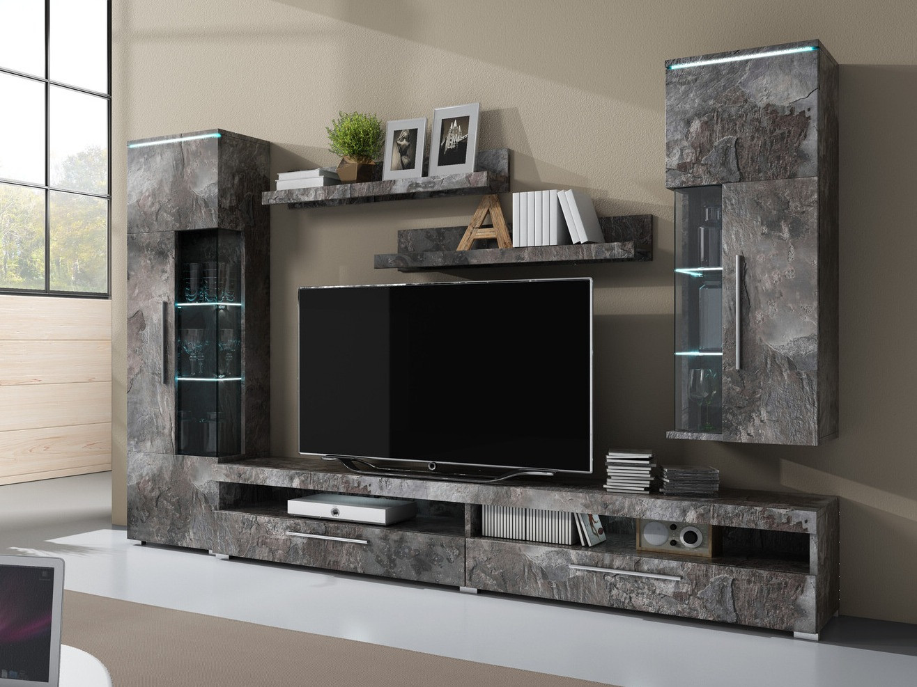 Olohuonesetti Torvire 108 (Tumma betoni)