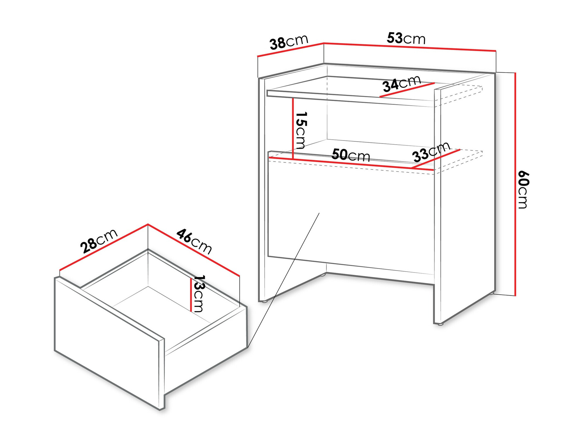 Yöpöytä Filus (Tammi)