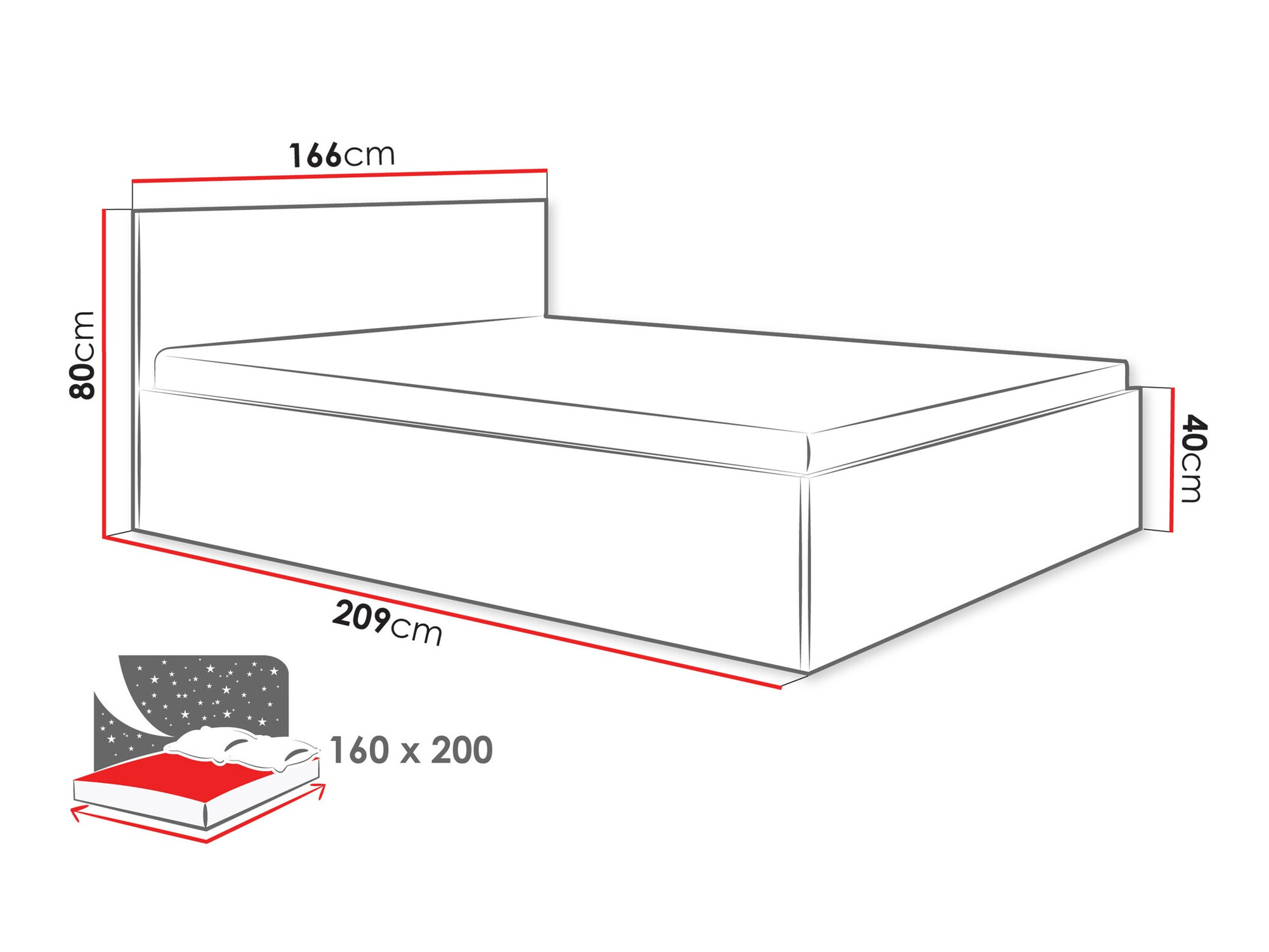 Sänky Comfivo Papilio