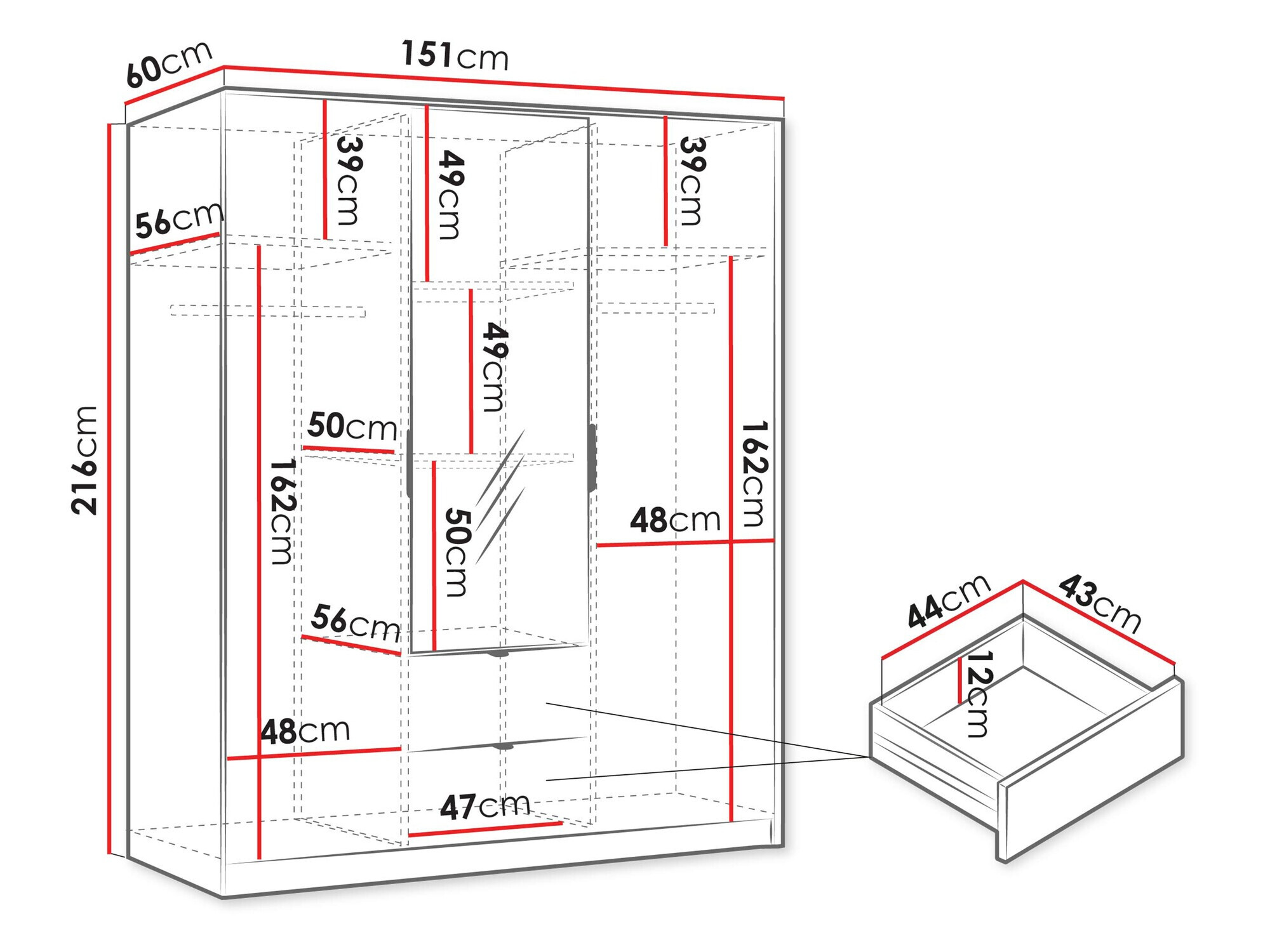 Vaatekaappi Comfivo Papilio I