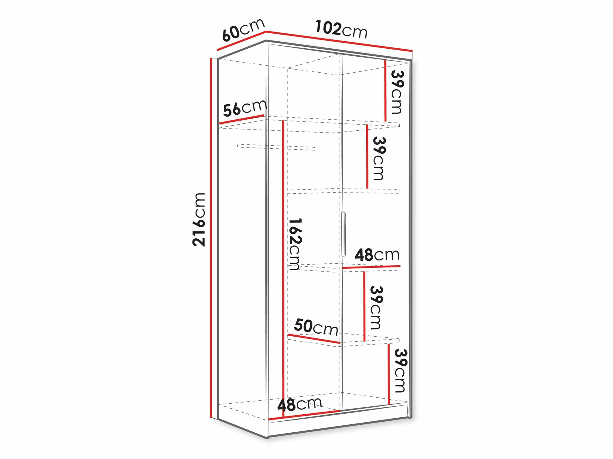 Vaatekaappi Comfivo Papilio II (Valkoinen)