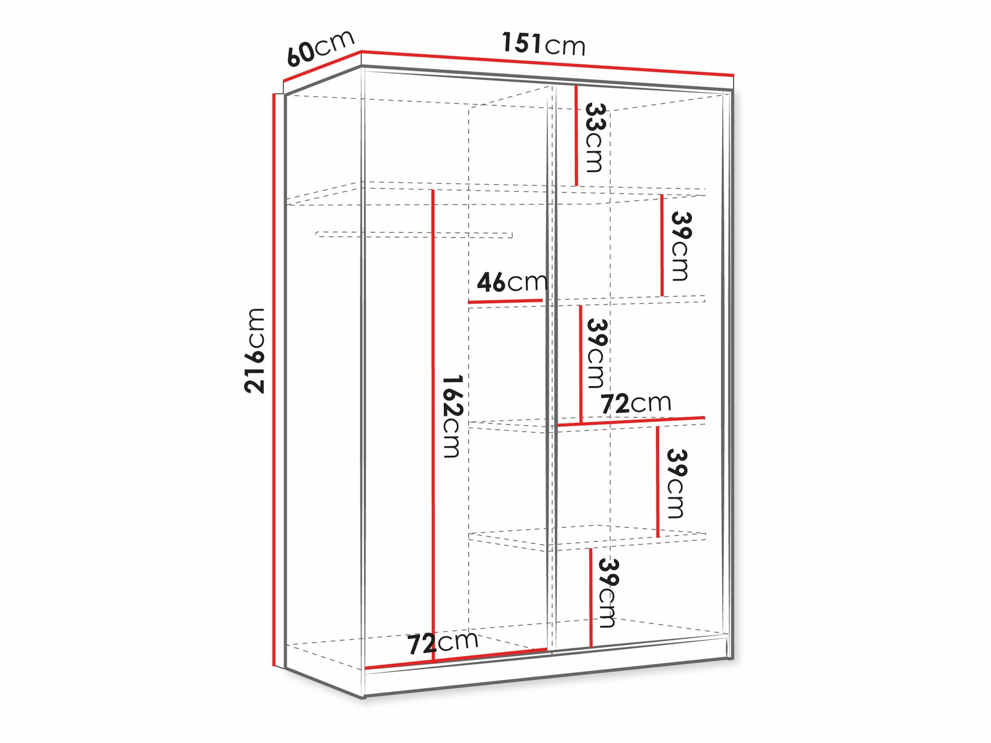 Vaatekaappi Comfivo Papilio III (Valkoinen)