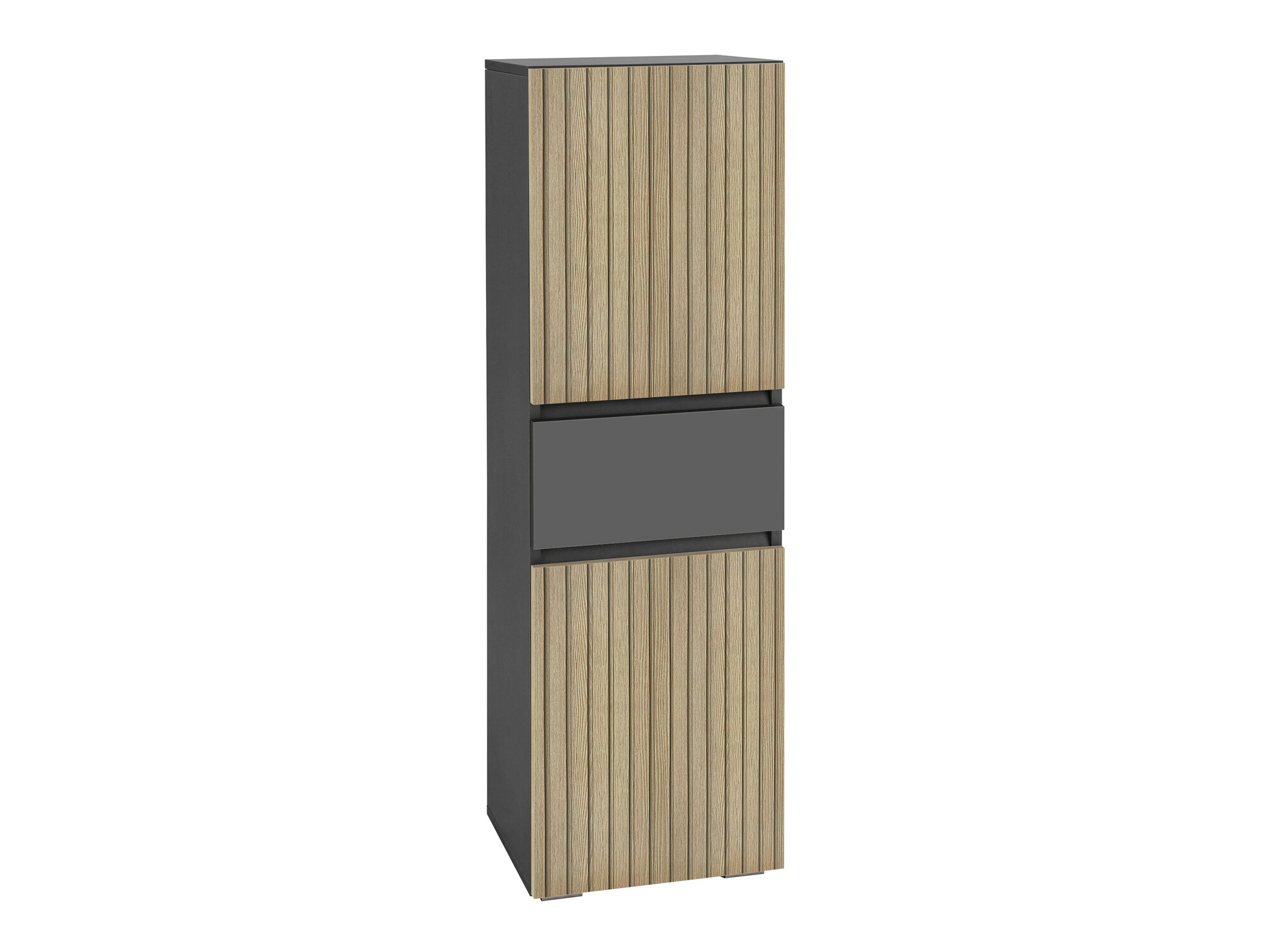 Pystymallinen kylpyhuonekaappi Soncamu 102 (Antrasiitti + Vaalea tammi)