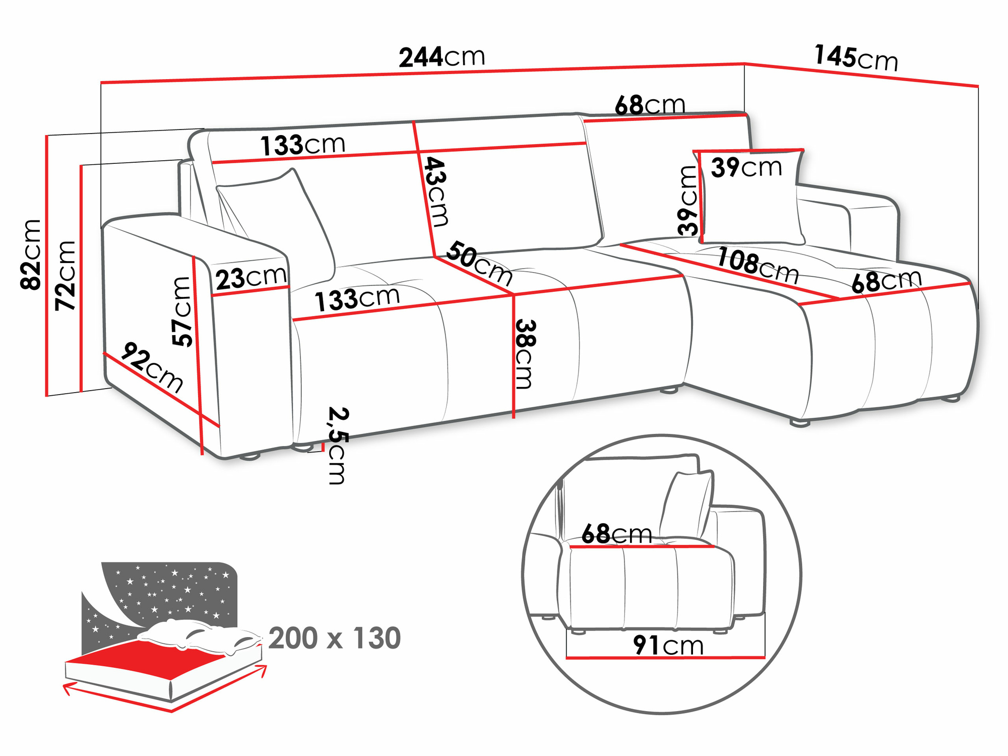Kulmasohva Comfivo Laurus (Velo 623)