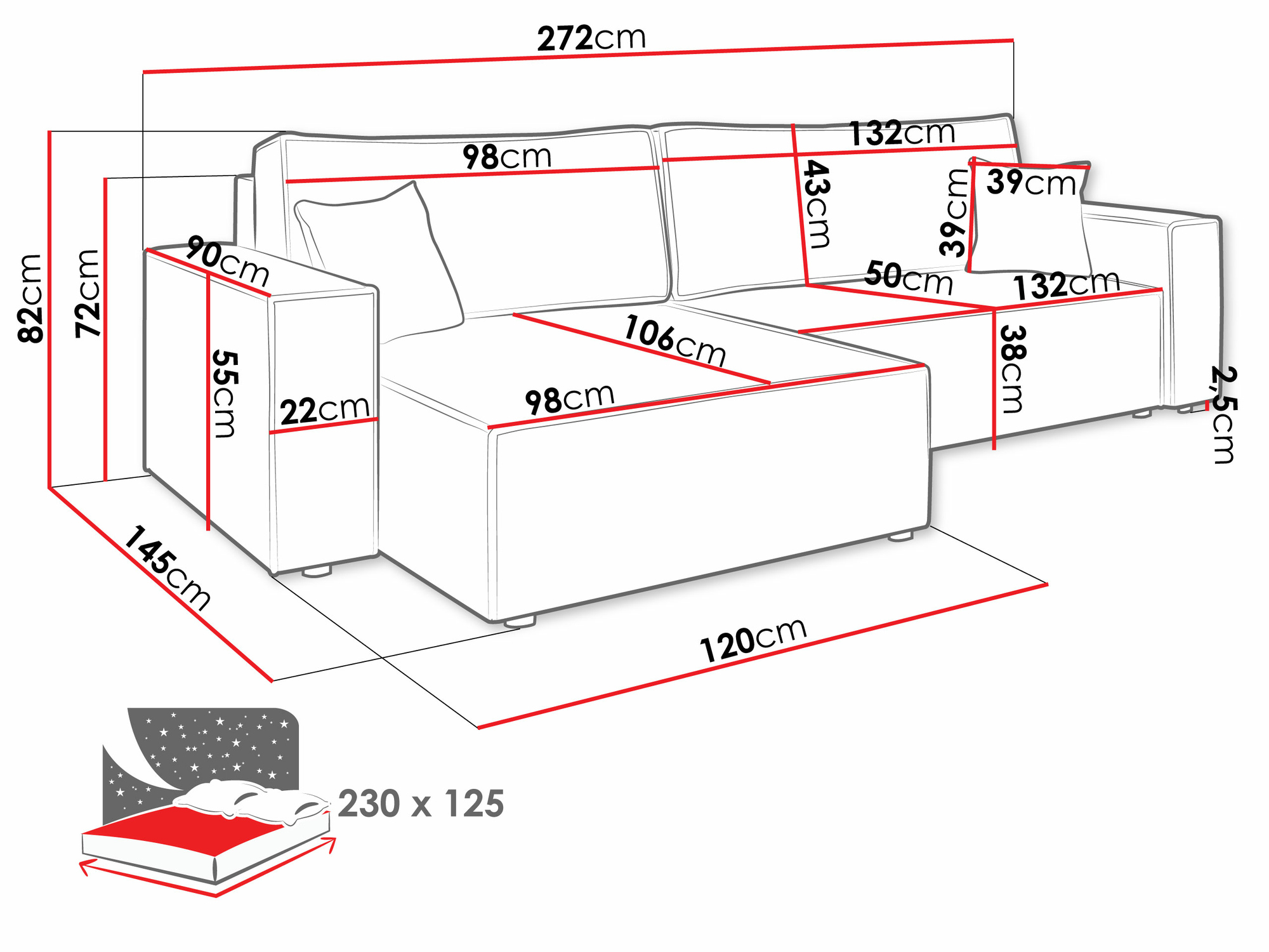 Kulmasohva Vespes II (Poso 100)