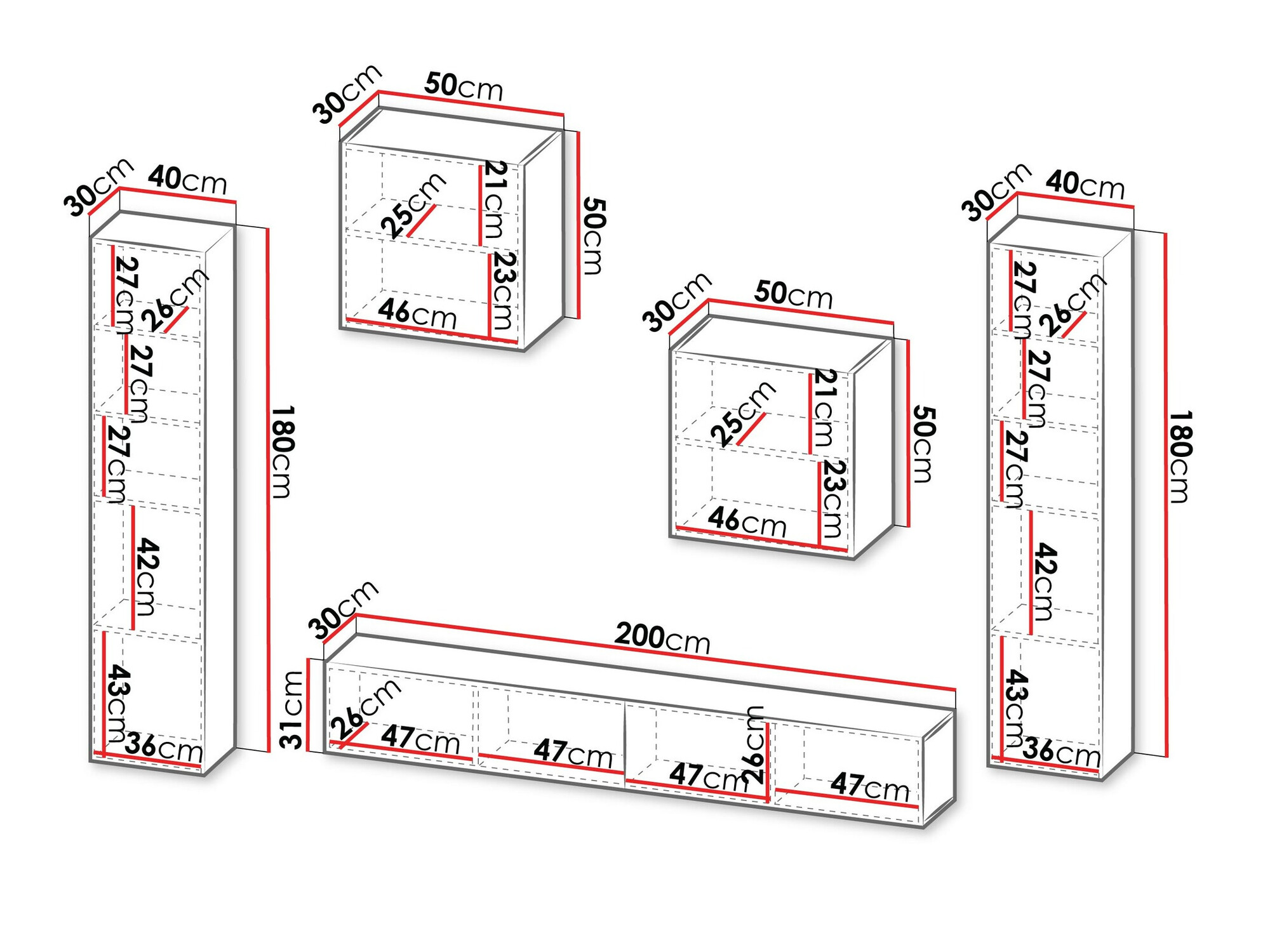 Olohuonesetti Species V (Musta)