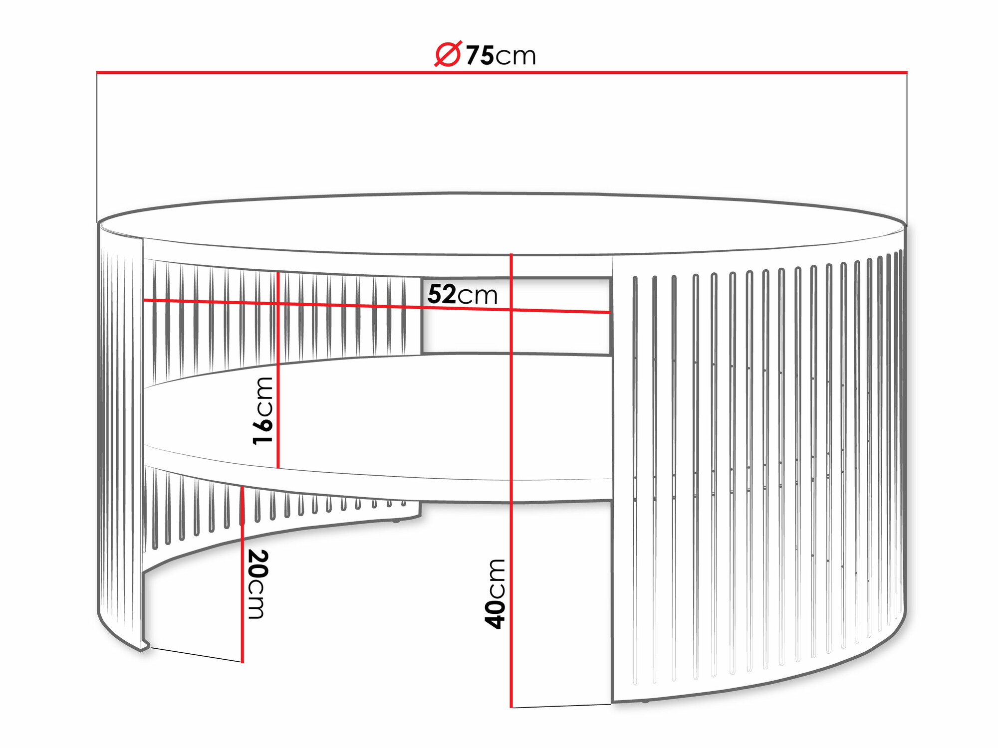Sohvapöytä Civer VIII (Kashmir + Vaalea puu)