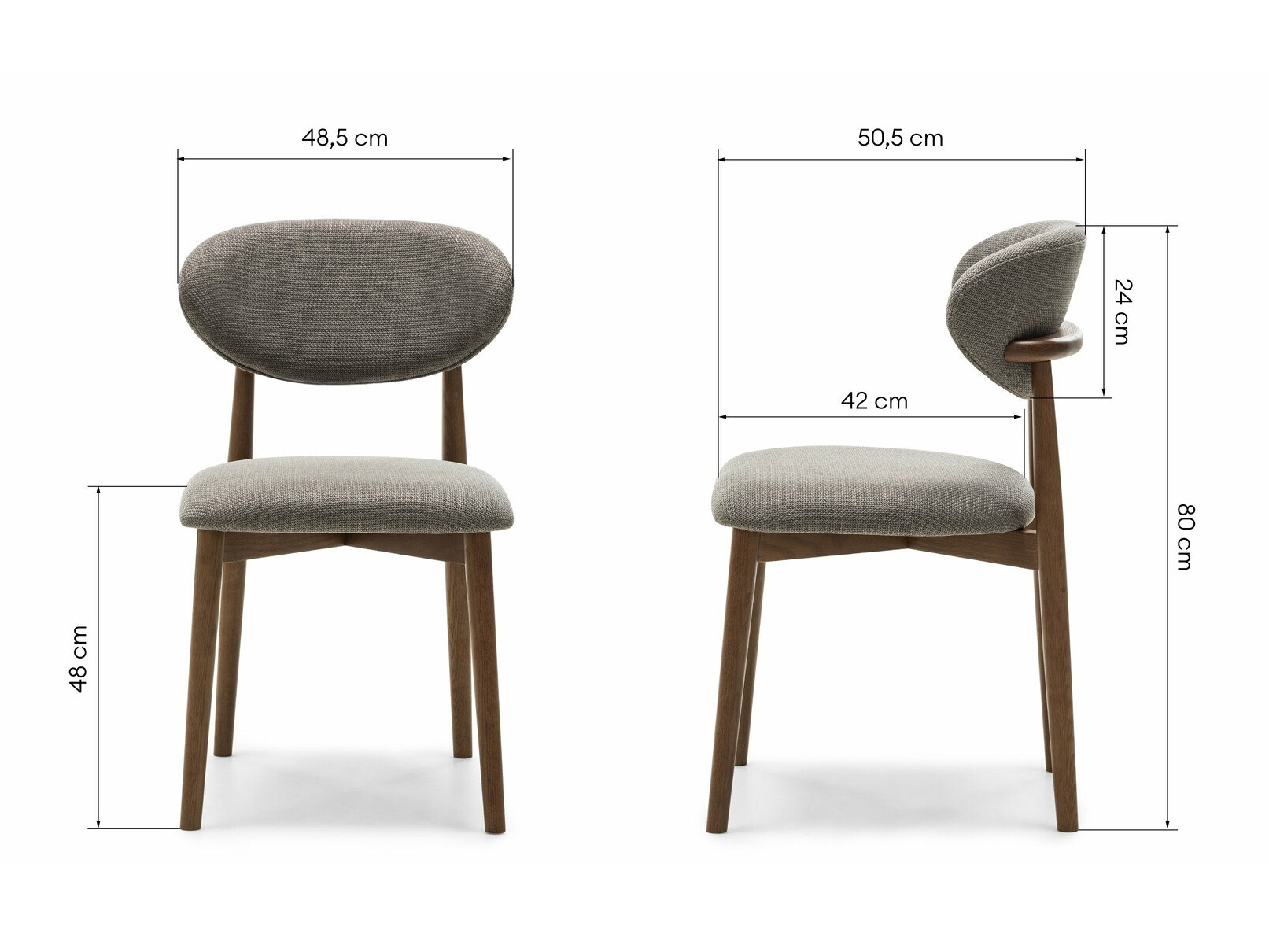 Tuoli Burleson 481 (Harmaa + Pähkinä)