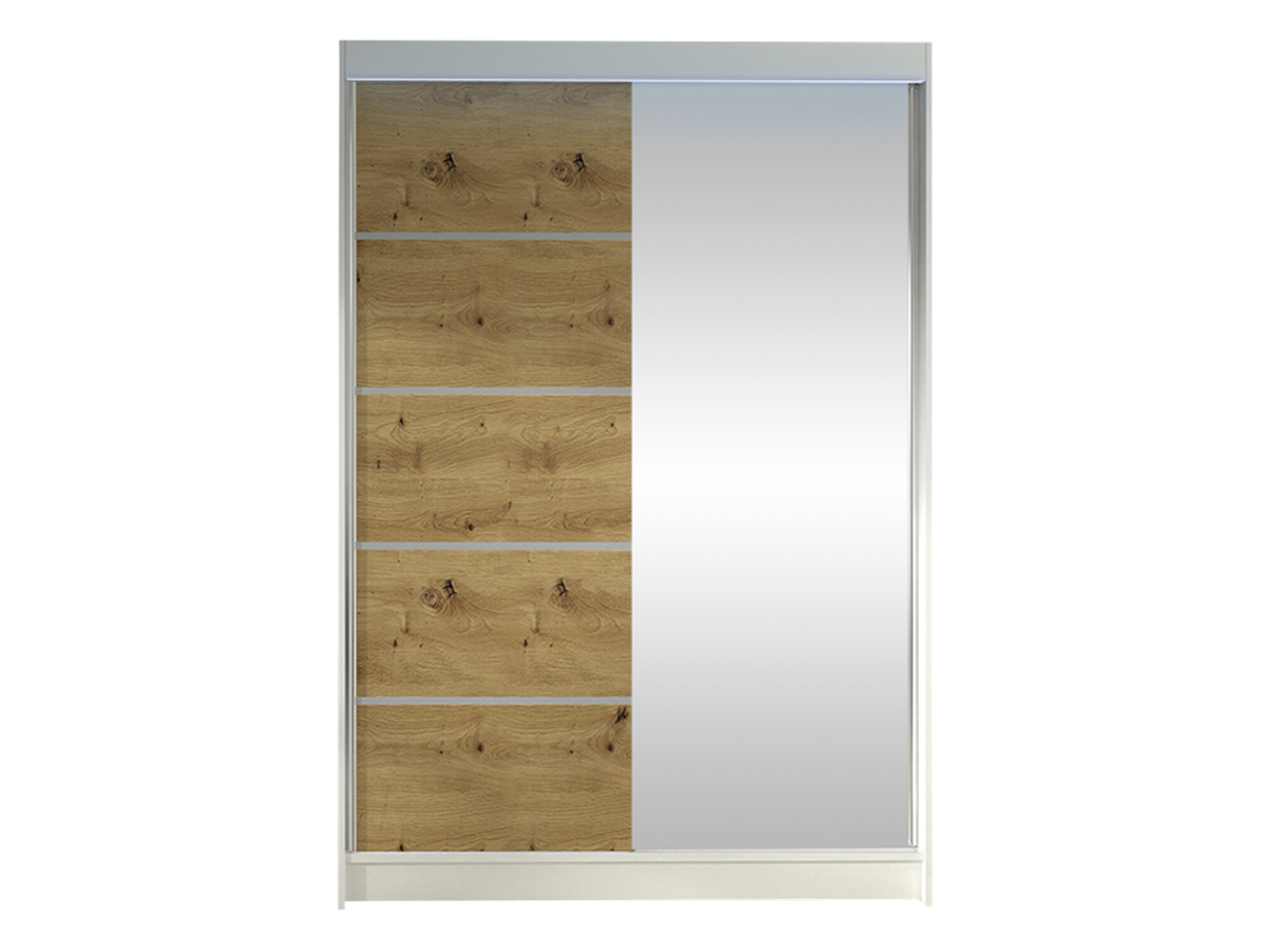 Vaatekaappi Closico Salvor III (Valkoinen + Artisaanitammi)