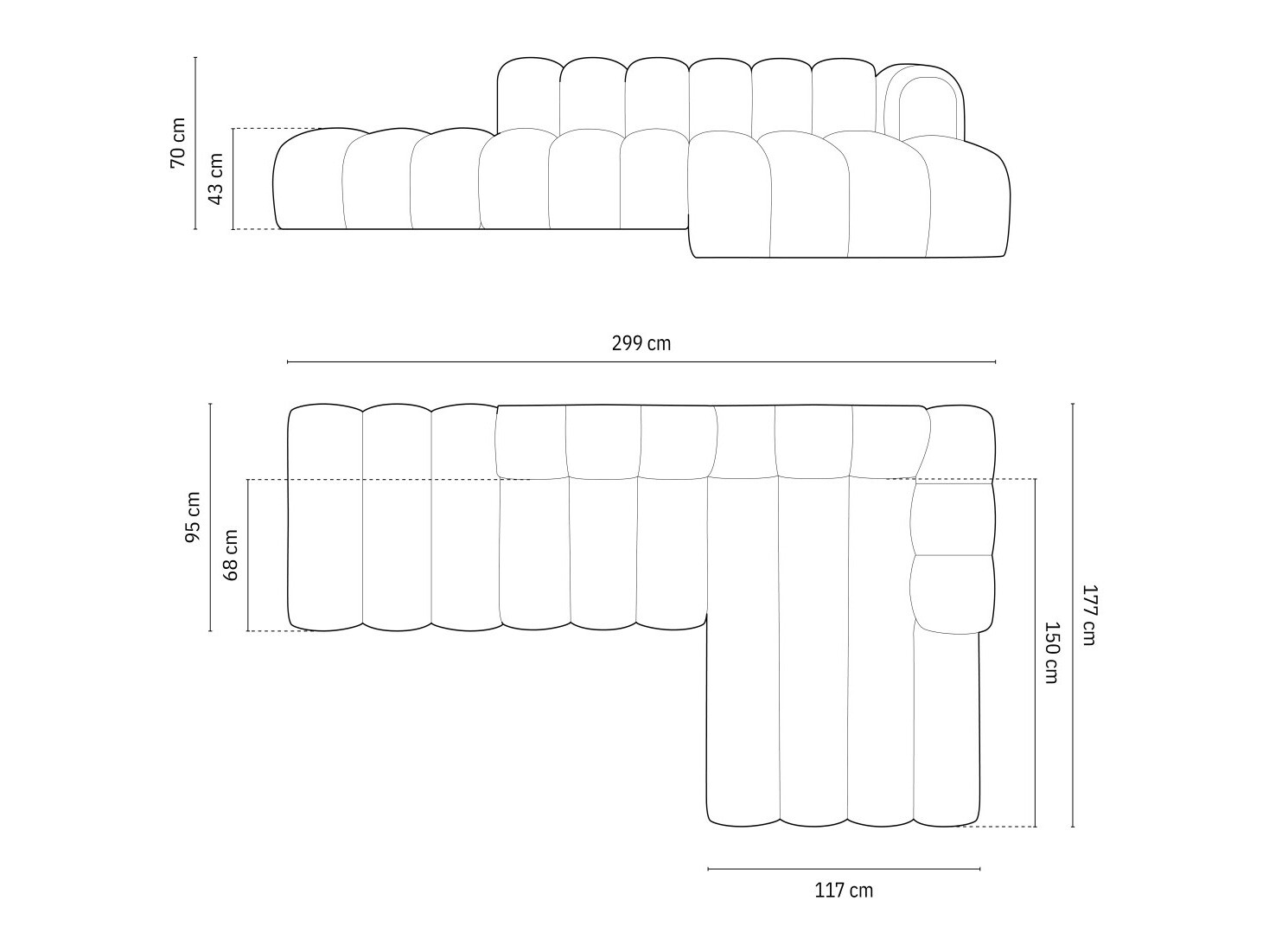 Moduulikulmasohva Cirleve 105 (Haga 06)