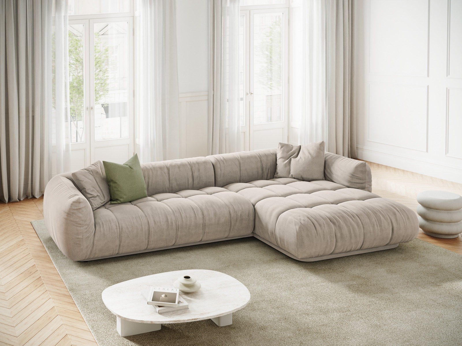 Kulmasohva Beckley 179 (Heritage Pearl)