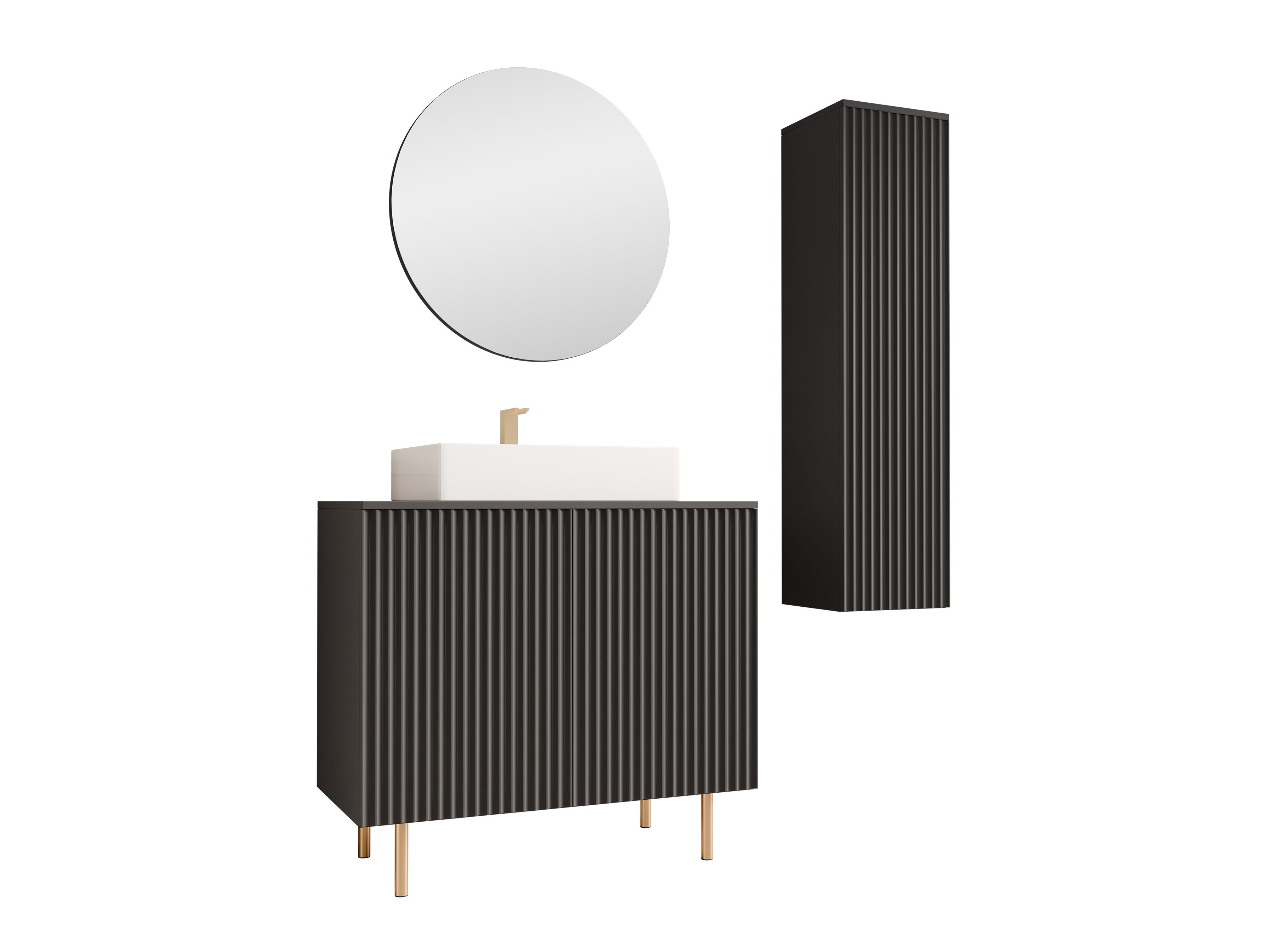 Kylpyhuonesetti Decus II (Musta)