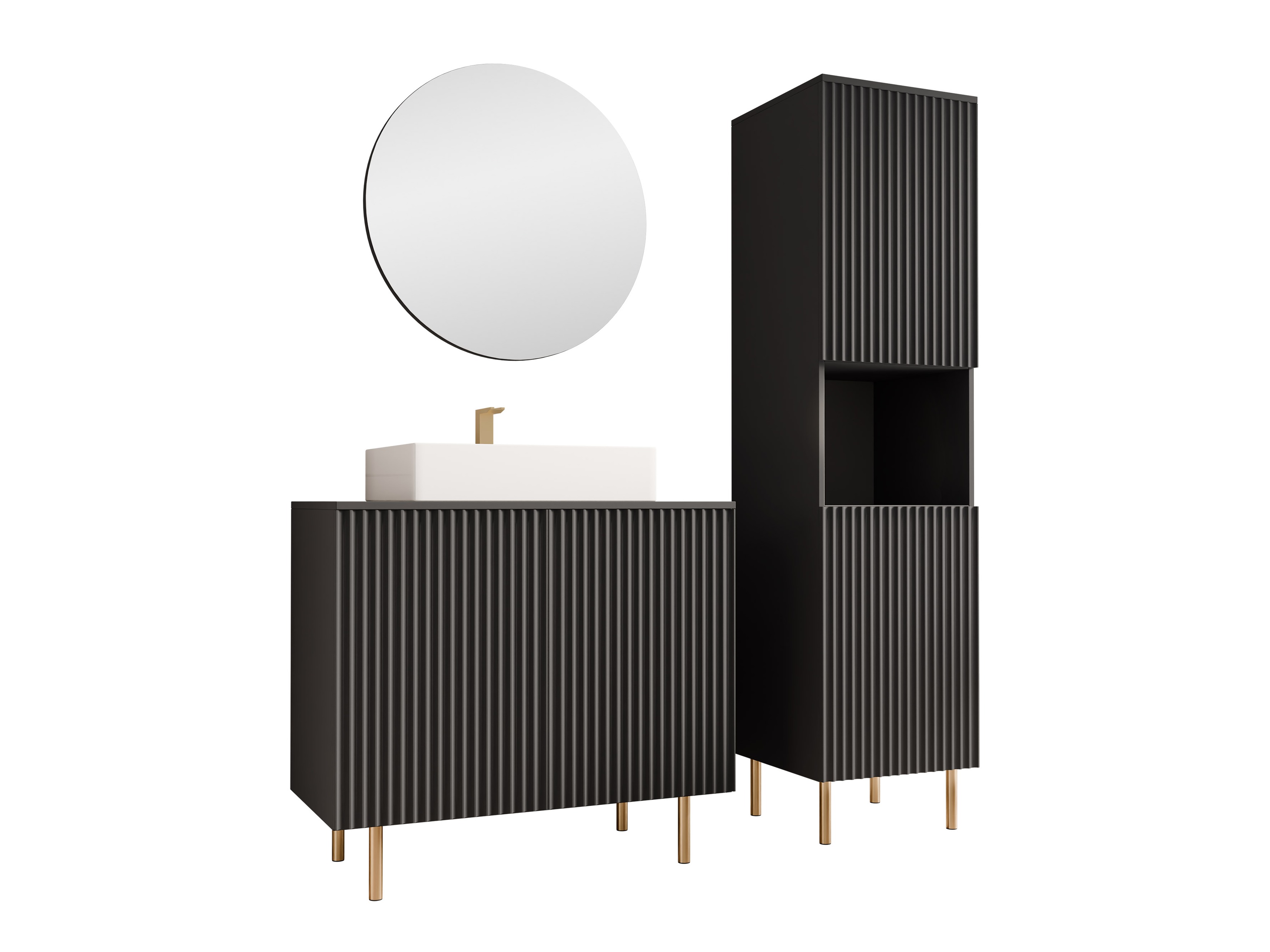 Kylpyhuonesetti Decus III (Musta)