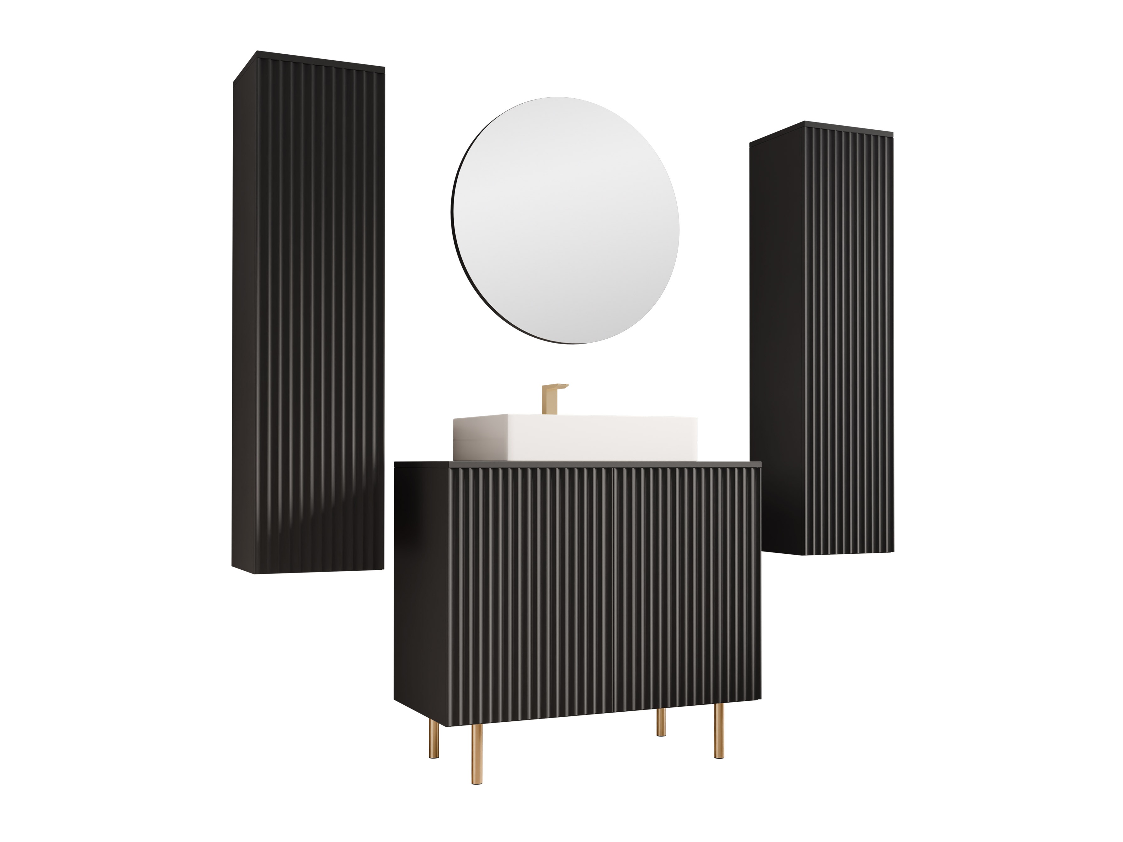 Kylpyhuonesetti Decus IV (Musta)