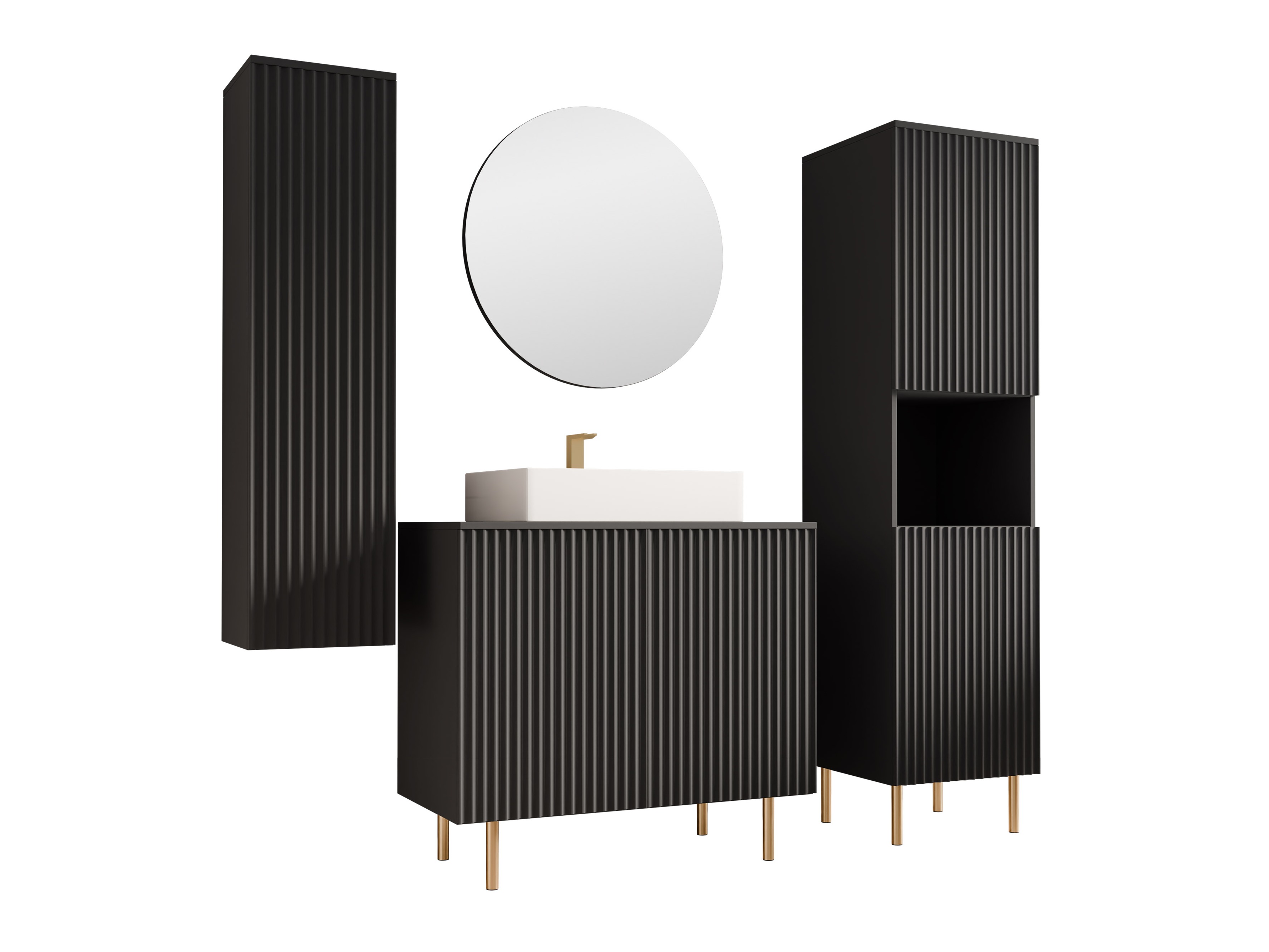 Kylpyhuonesetti Decus V (Musta)