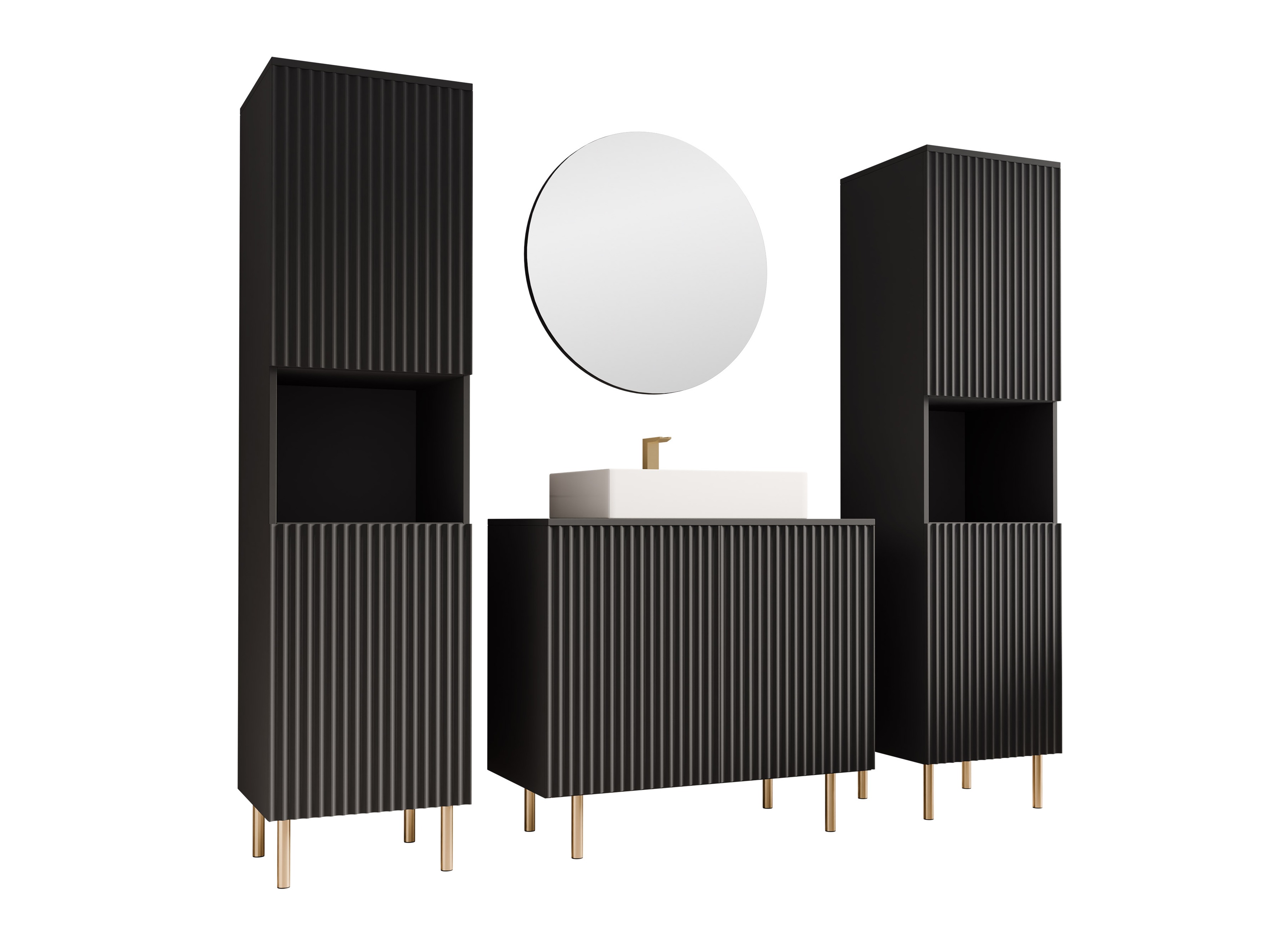 Kylpyhuonesetti Decus VI (Musta)