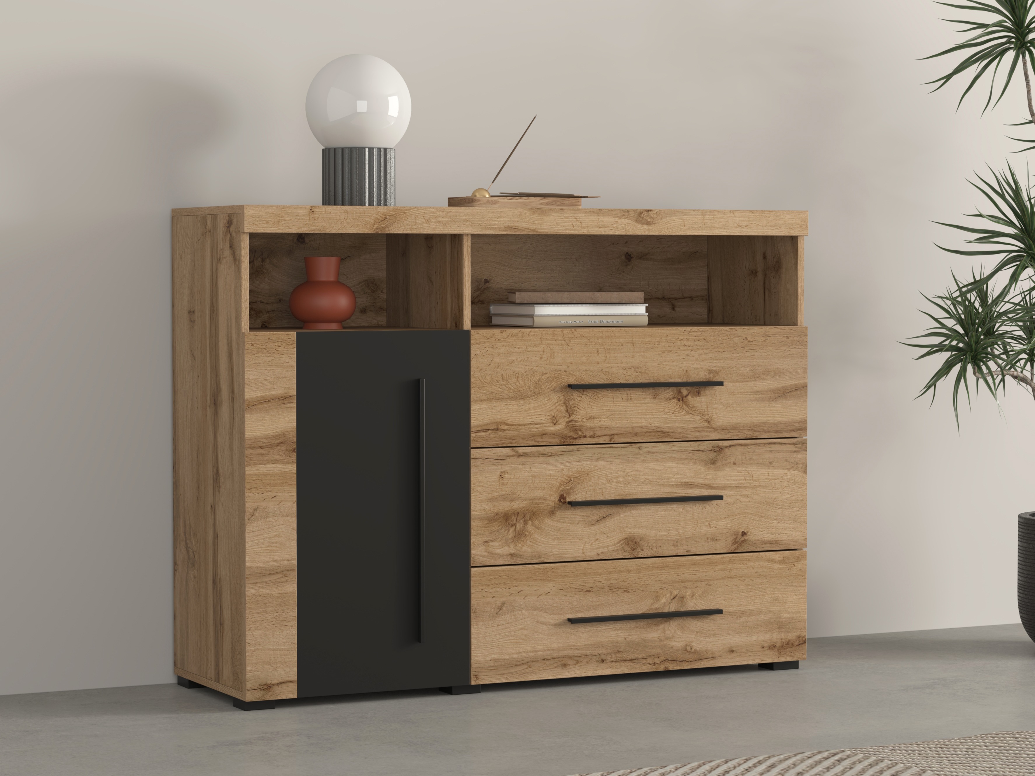 Lipasto Sorciro 102 (Musta + Wotan tammi)