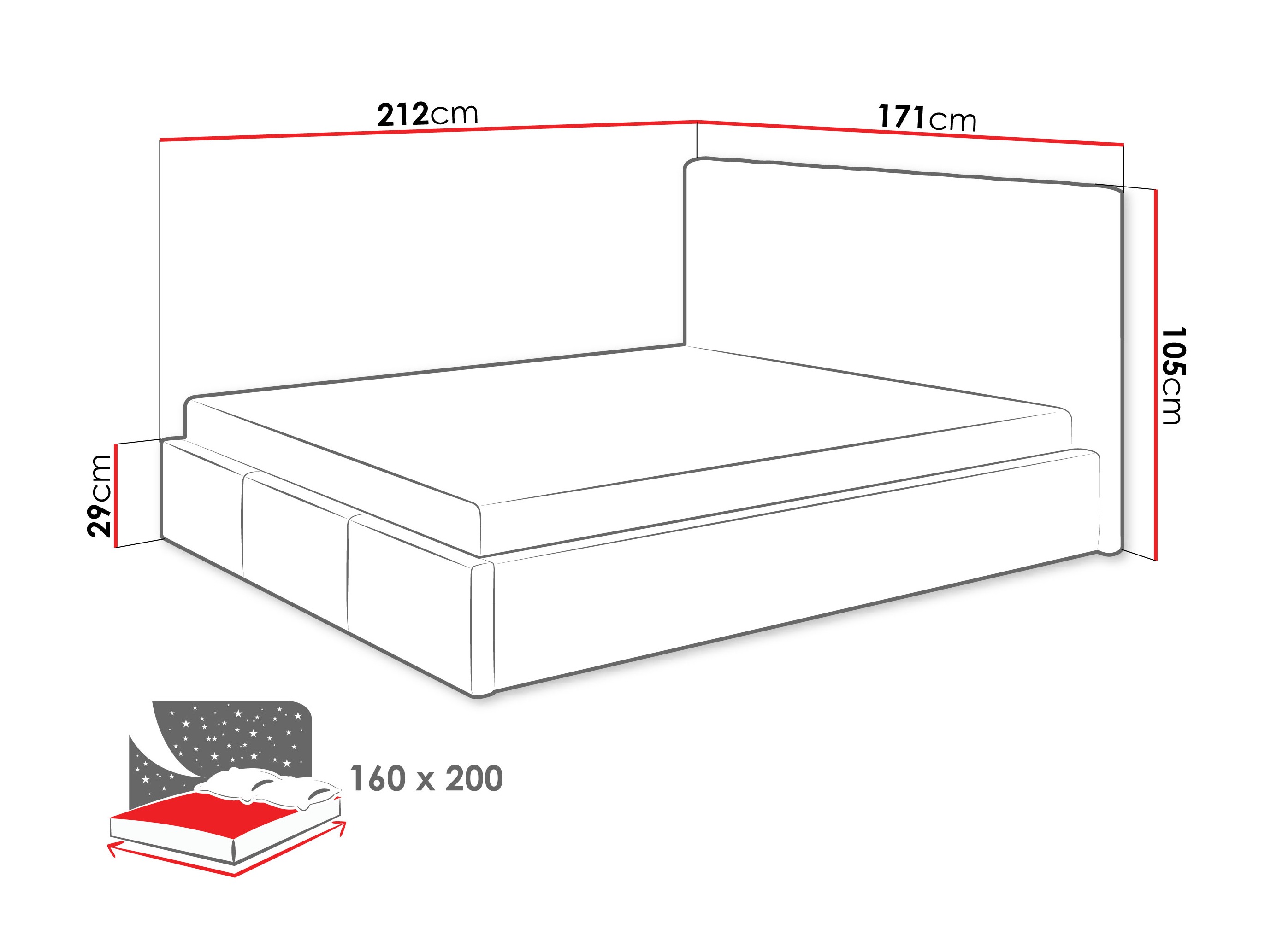 Sänky ComfiDream 197 (Fresh 13)