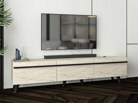 TV-taso Kailua 952 (Vaalea Travertine + Musta)