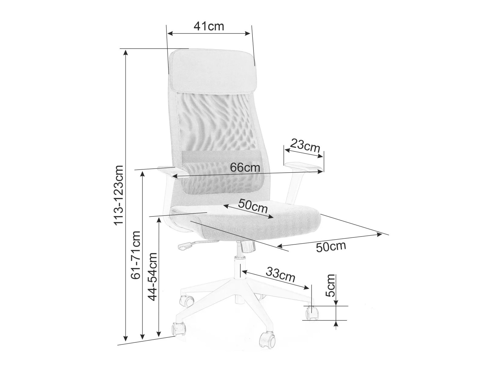 Toimistotuoli Detroit 790 (Musta)