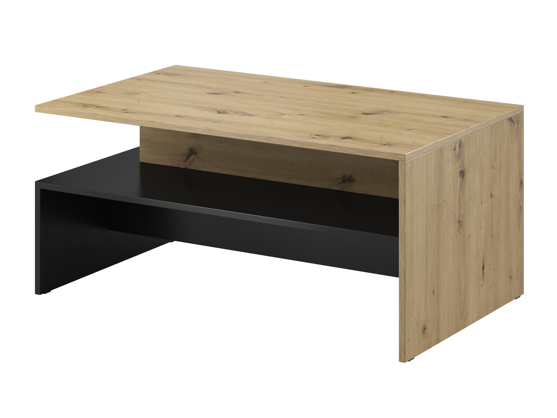 Sohvapöytä Serodeu 103 (Artisaanitammi + Mattamusta)