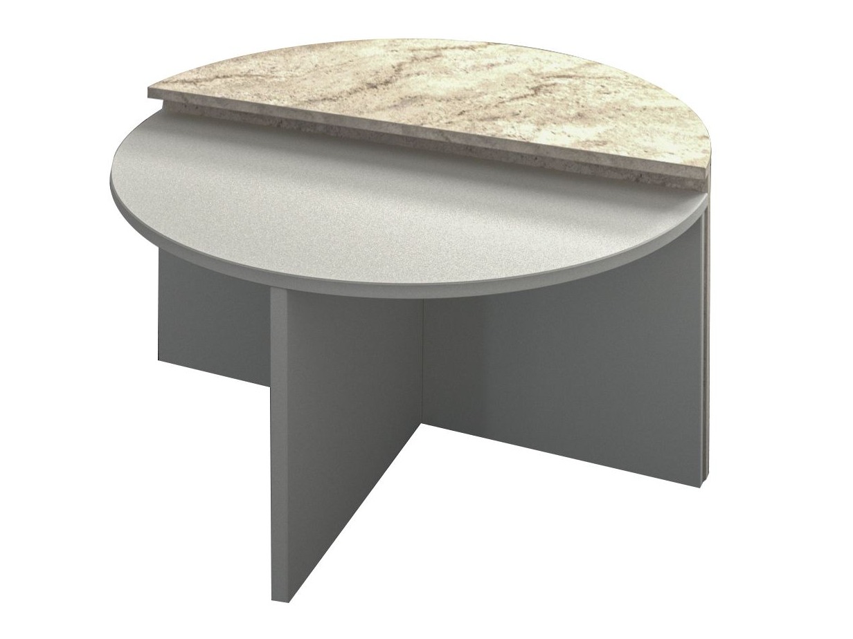 Sohvapöytäsetti Kailua 2581 (Harmaa + Vaalea Travertine)