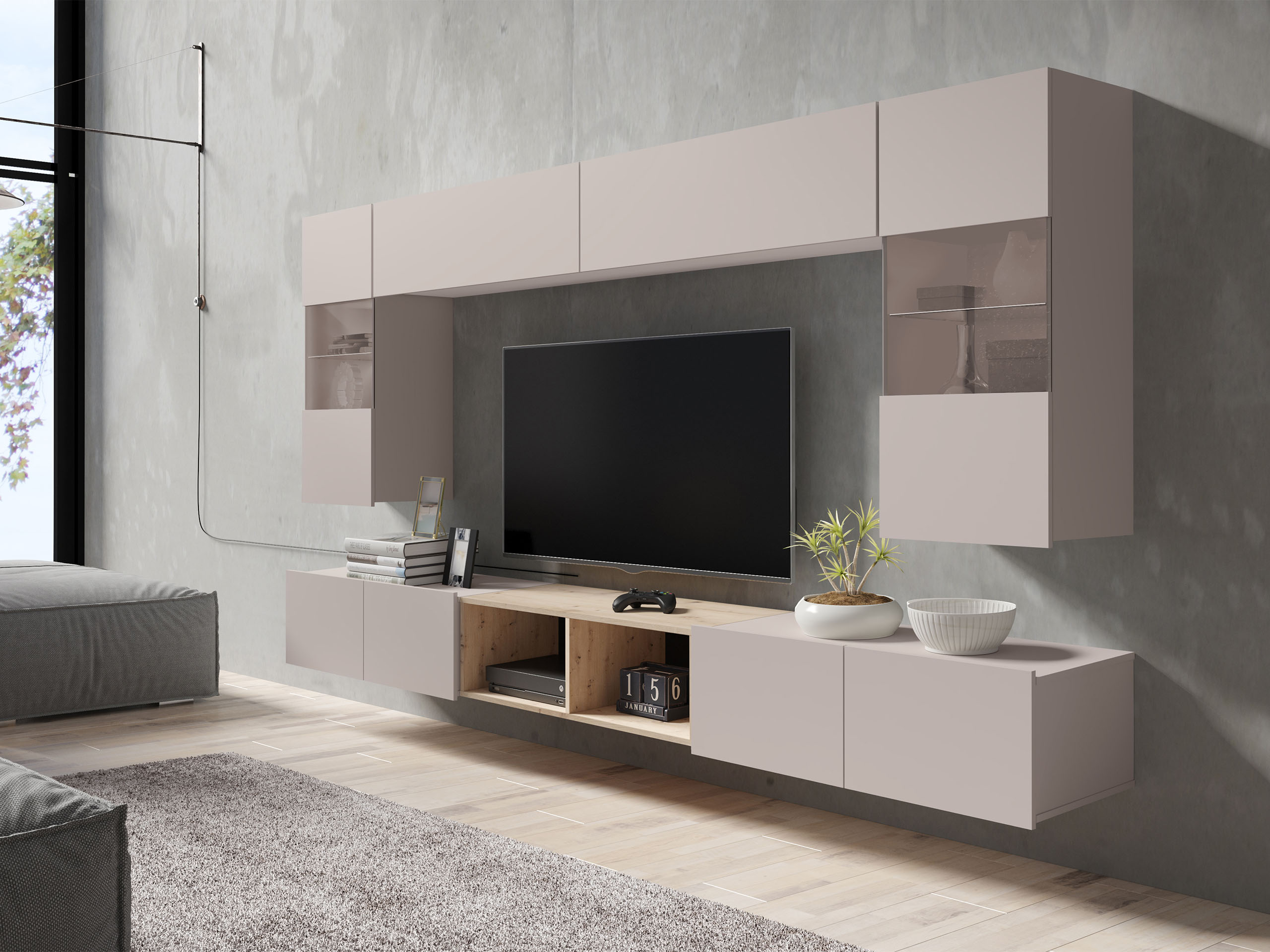 Olohuonesetti Tivdalu 144 (Kashmir + Artisaanitammi)