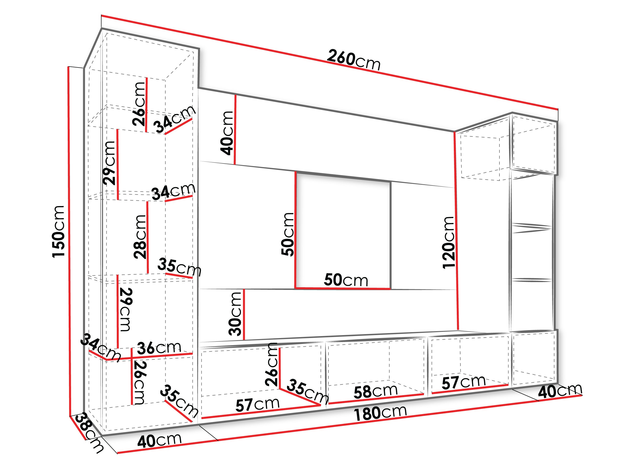 Olohuonesetti Comfivo Salix IV (Musta + Musta marmori)