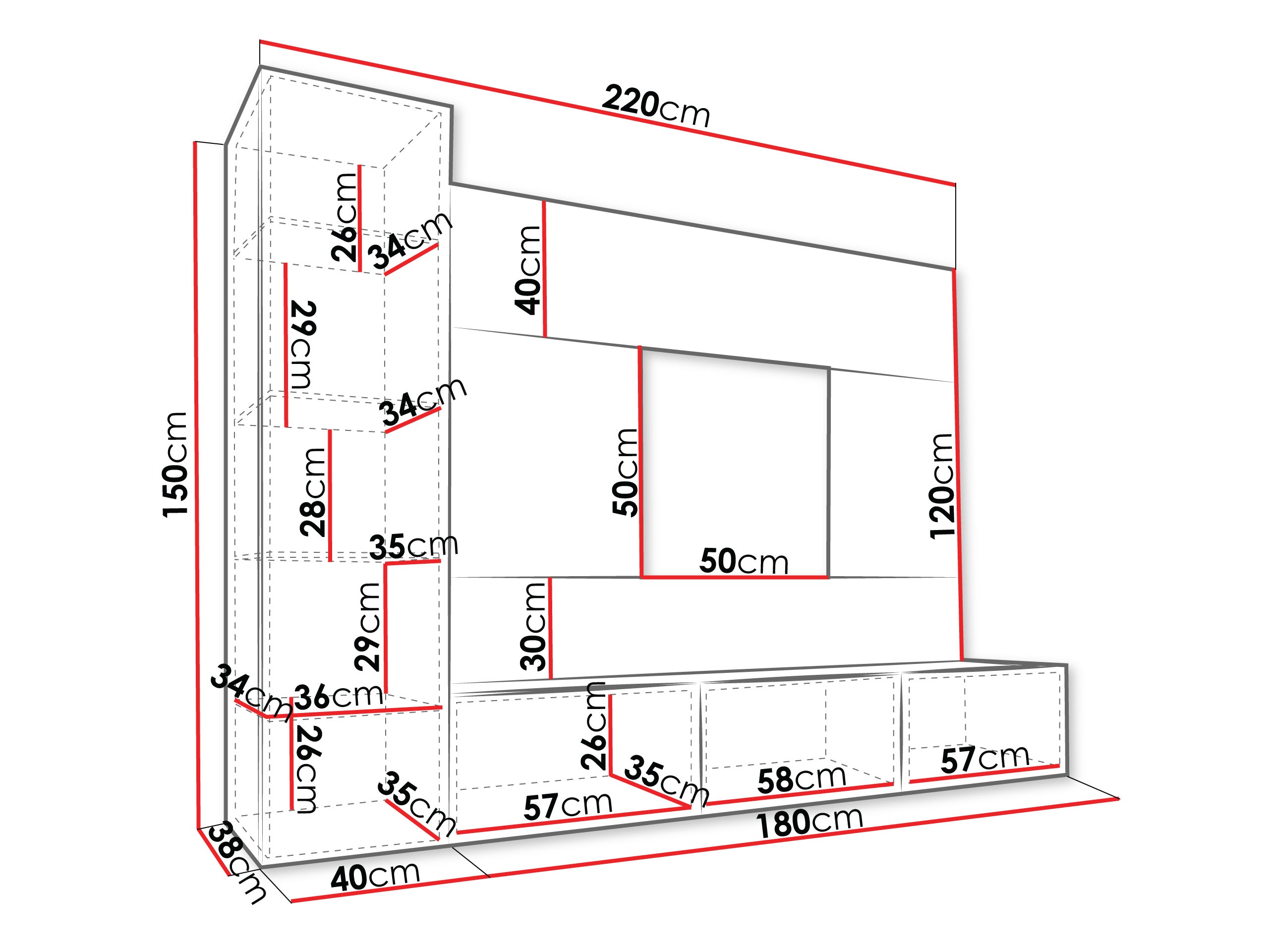 Olohuonesetti Comfivo Salix VI (Valkoinen + Valkoinen marmori)