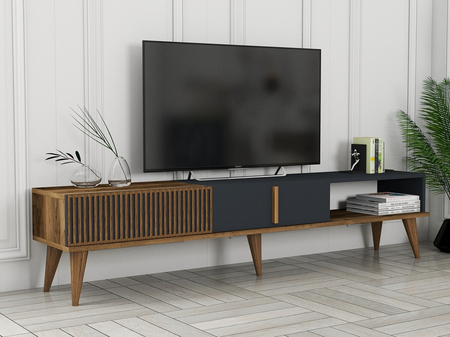 TV-taso Mavbene 102 (Pähkinä + Antrasiitti)