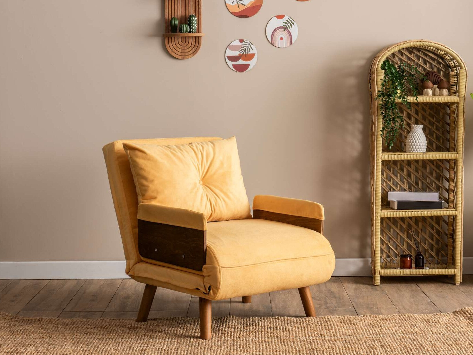 Nojatuoli Altadena 607 (Vaaleankeltainen)