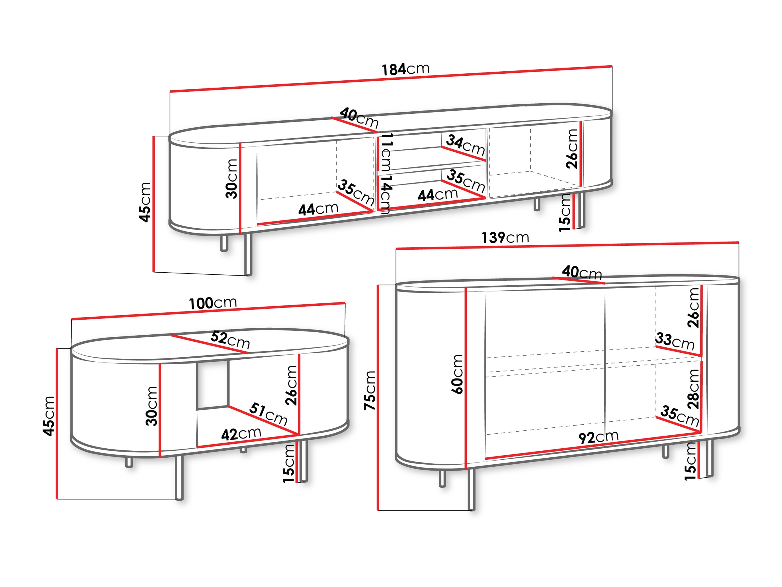 Olohuonesetti Comfivo Livtena (Valkoinen marmori + Kultainen)