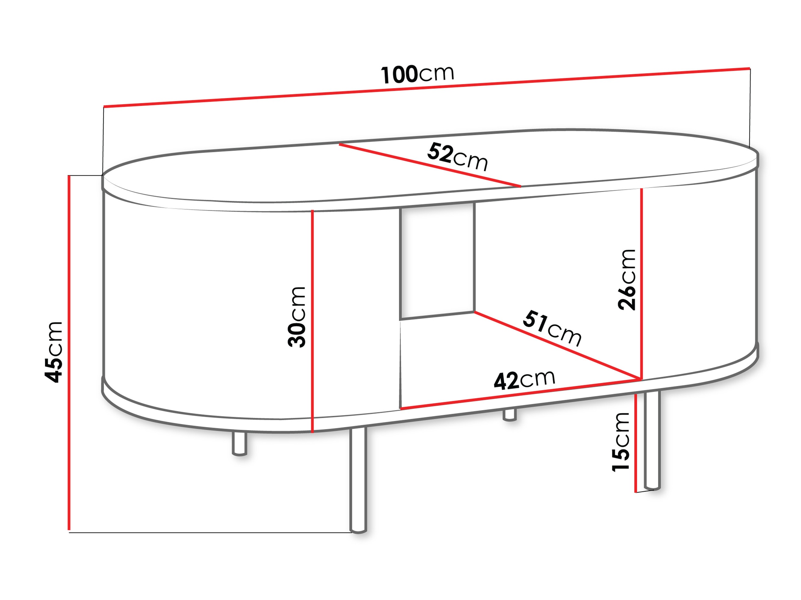 Sohvapöytä Comfivo Livtena (Musta marmori + Musta)