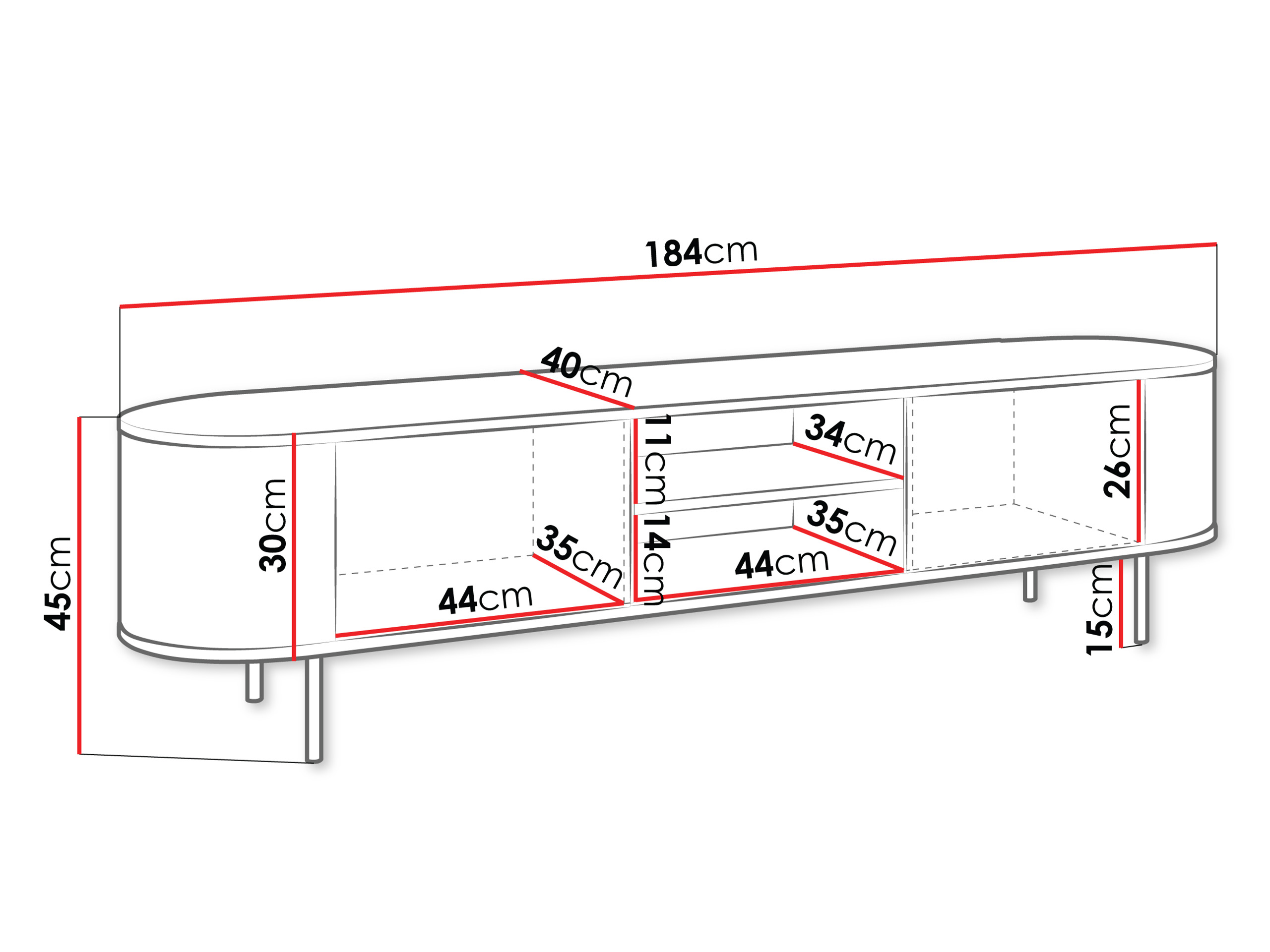 TV-taso Comfivo Livtena I (Valkoinen marmori + Kultainen)