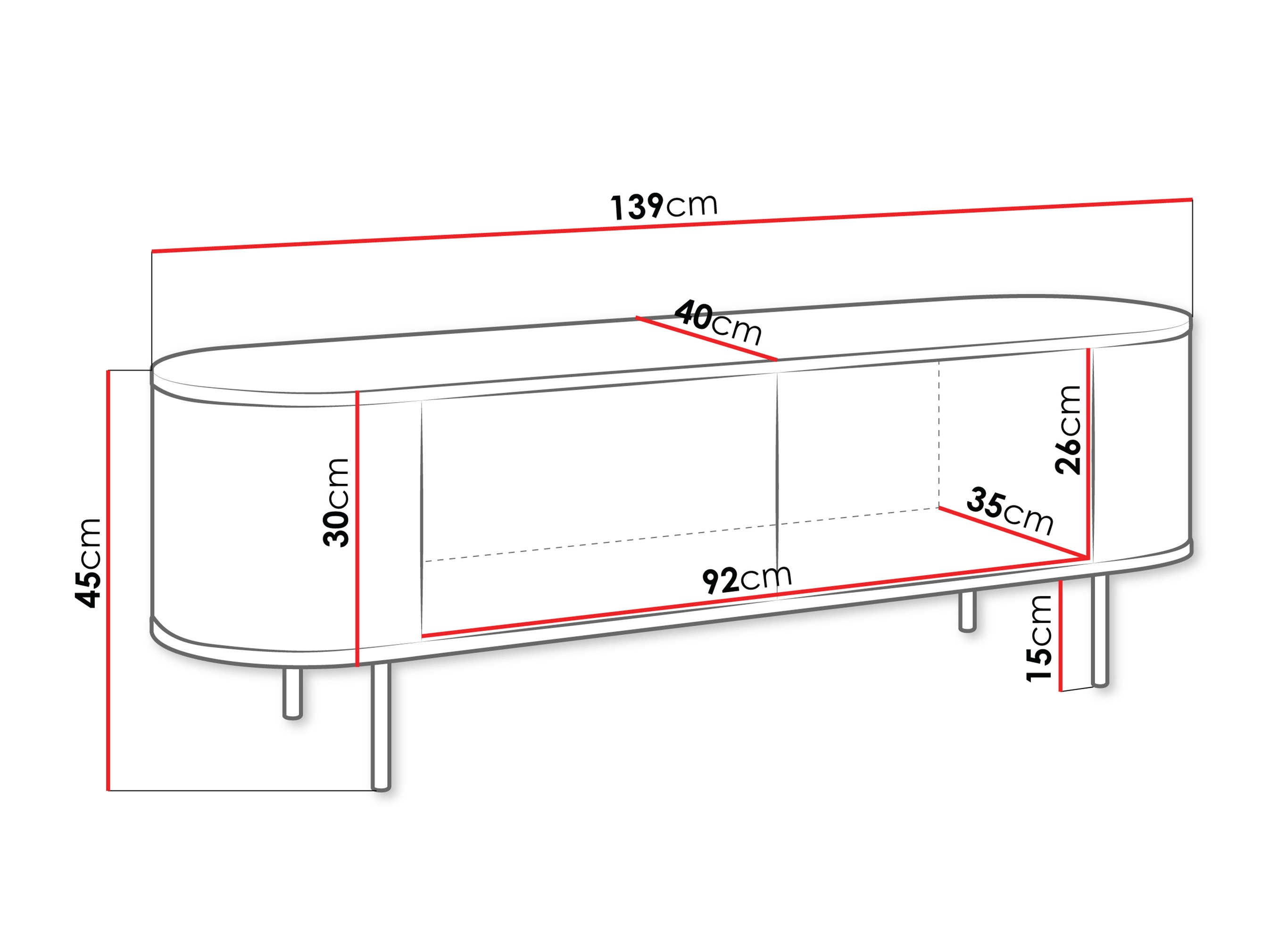 TV-taso Comfivo Livtena (Valkoinen marmori + Kultainen)